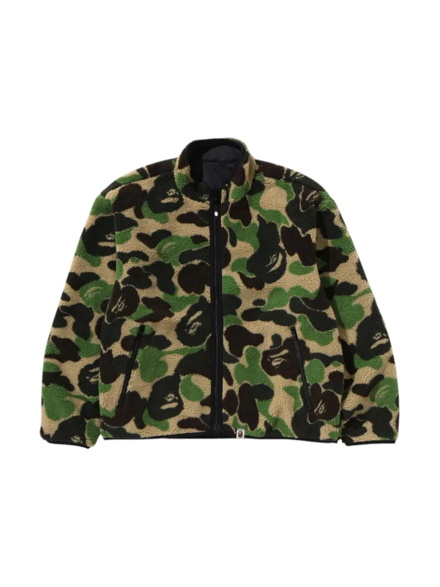 Мужская куртка с камуфляжным принтом BAPE ABC Camo Boa Ripstop Reversible Jacket — изображение 1 из 3, зеленый