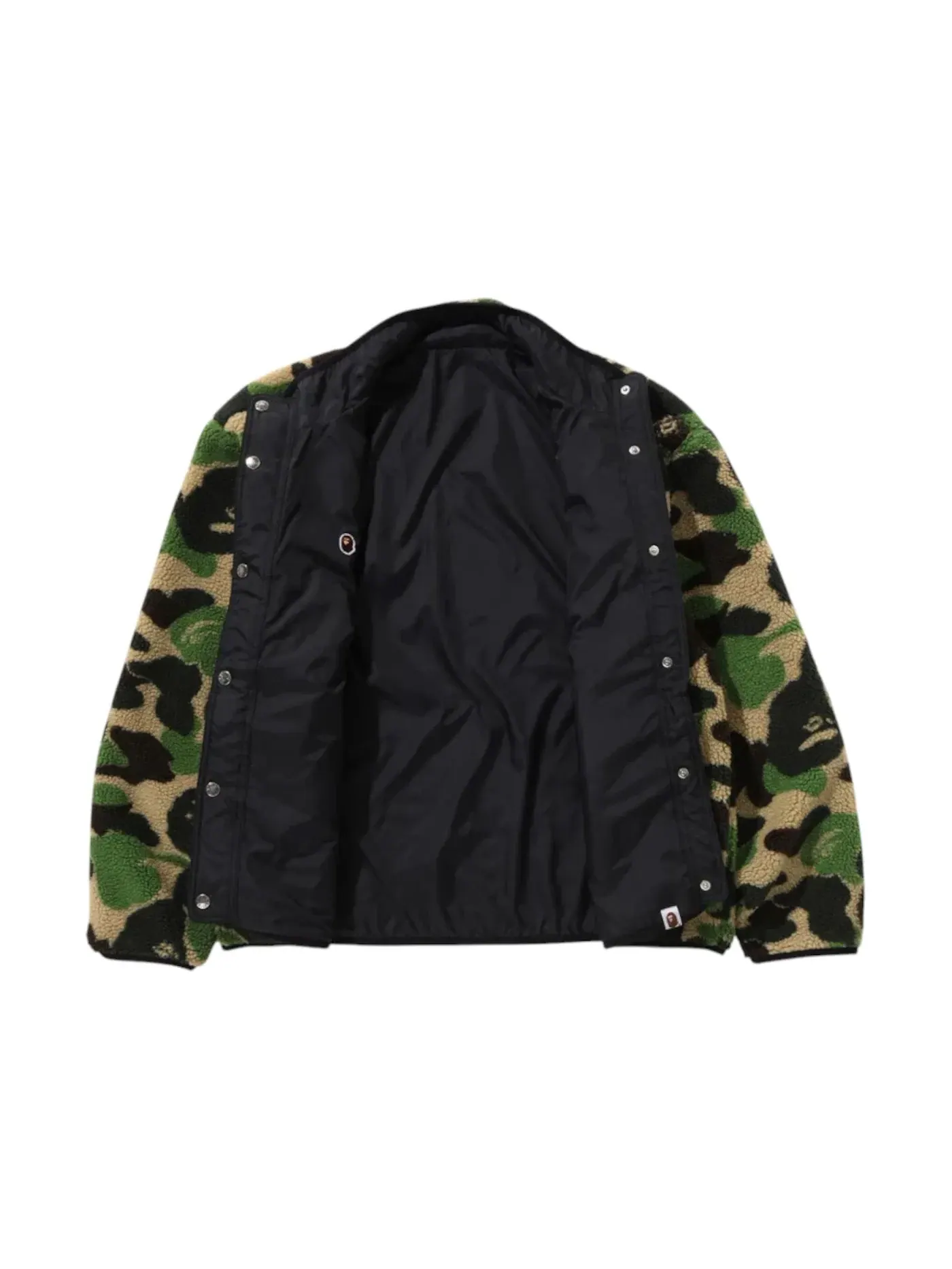Мужская куртка с камуфляжным принтом BAPE ABC Camo Boa Ripstop Reversible Jacket — изображение 2 из 3, зеленый