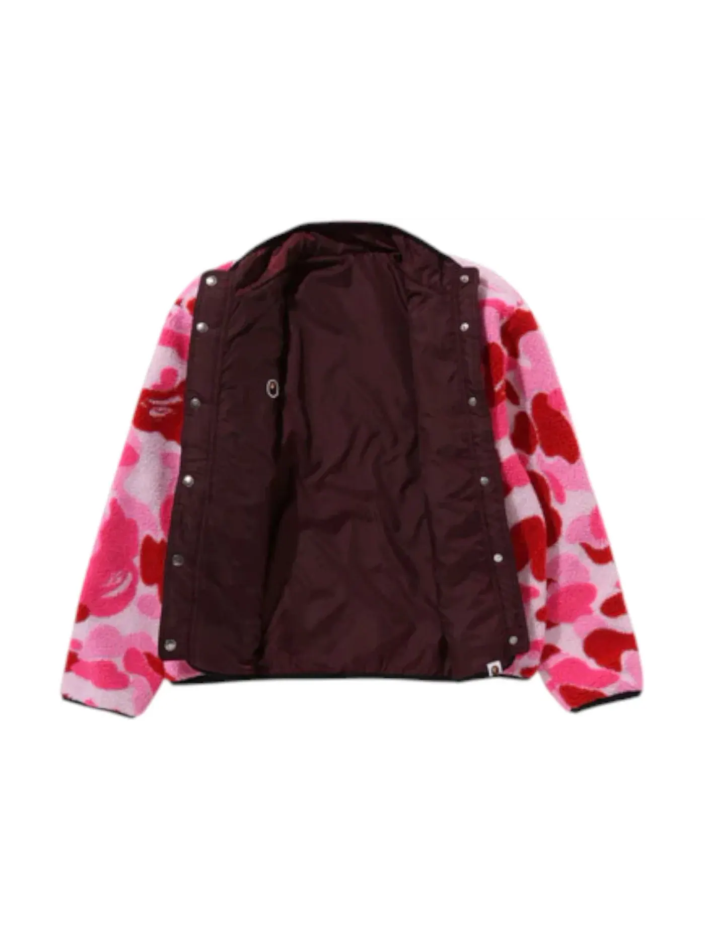 Мужская куртка с камуфляжным принтом BAPE ABC Camo Boa Ripstop Reversible Jacket — изображение 2 из 3, розовый