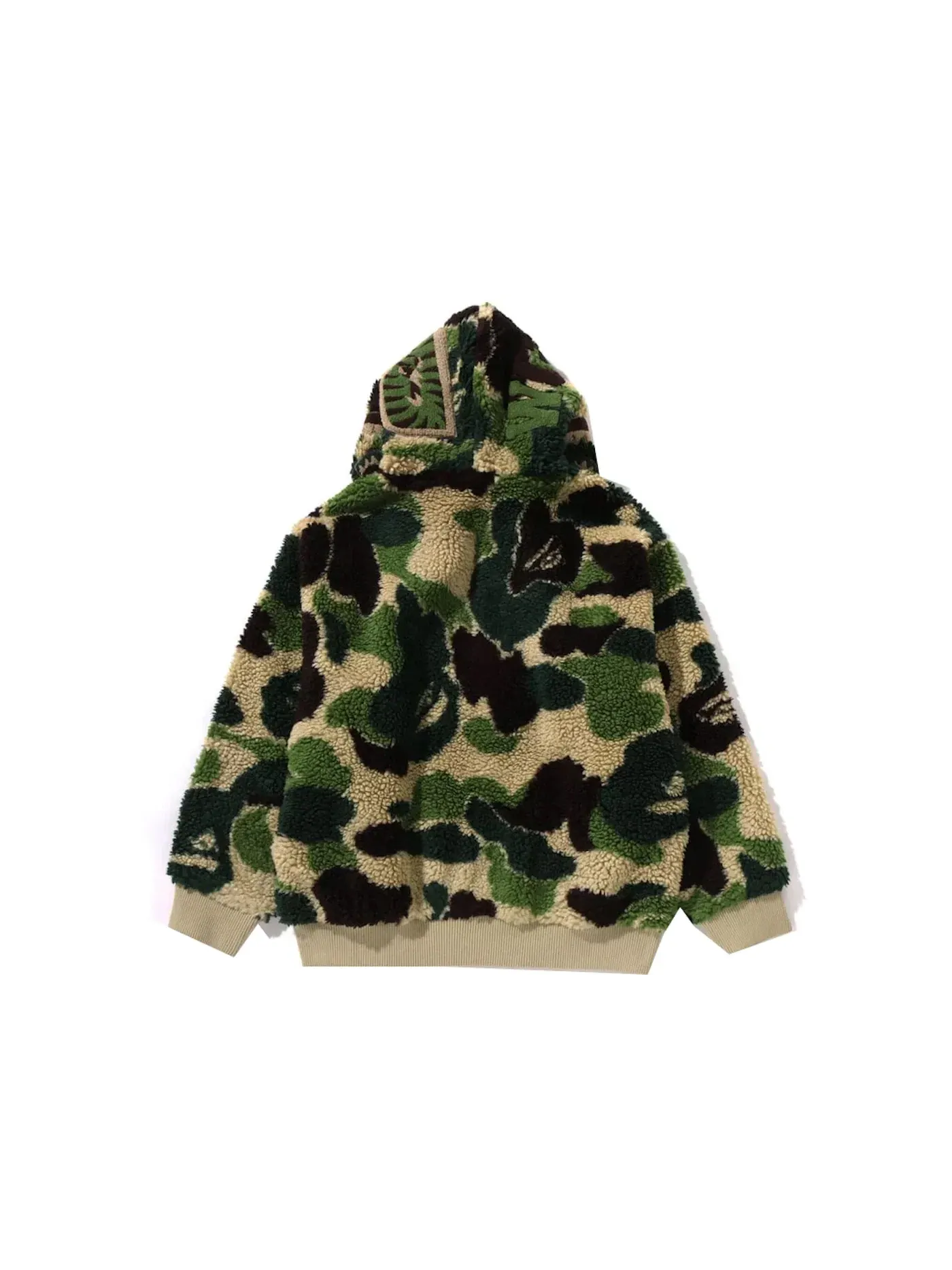 Мужской худи свободного кроя с принтом BAPE ABC Camo Boa Shark Relaxed Fit Hoodie BAPE — изображение 2 из 2, зеленый