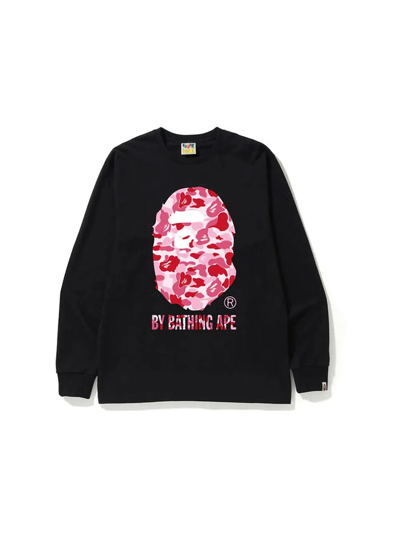 Мужская футболка с принтом ABC Camo BAPE — изображение 1 из 1, черный розовый