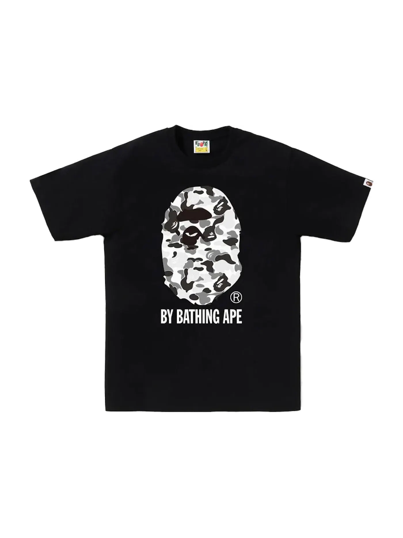 Мужская футболка с камуфляжным принтом ABC Camo BAPE — изображение 1 из 1, черный/серый