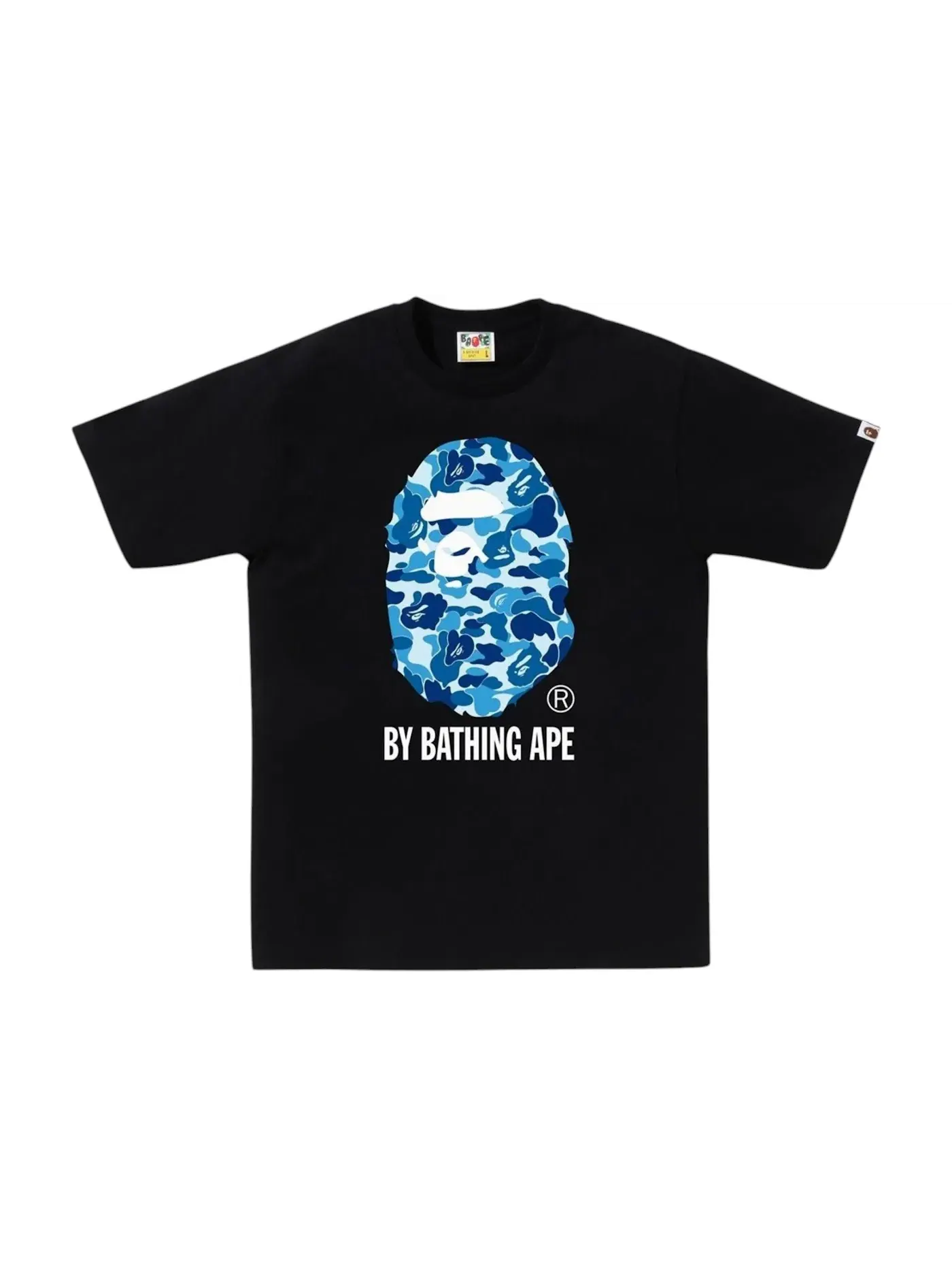 Мужская футболка с принтом Tee (FW25) BAPE — изображение 1 из 1, черный/синий