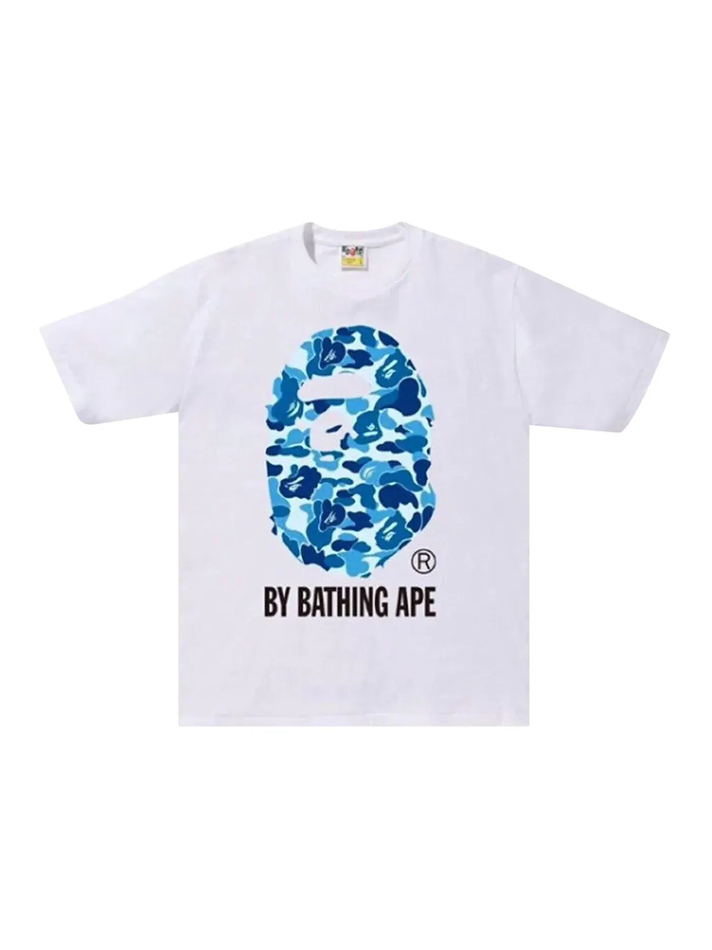 Мужская футболка с принтом ABC Camo By Bathing Ape BAPE — изображение 1 из 1, белый/синий