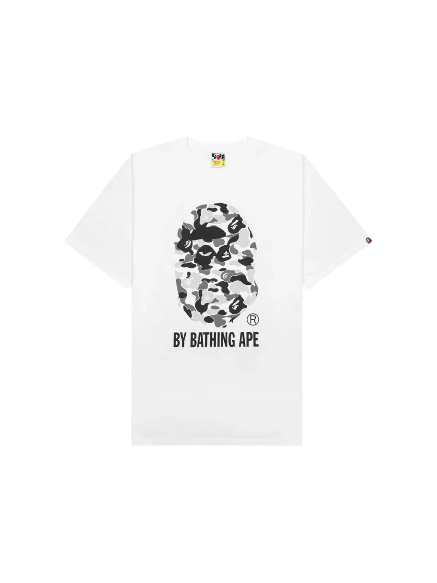 Мужская футболка с камуфляжным принтом BAPE Tee (FW25) — изображение 1 из 1, белый/серый