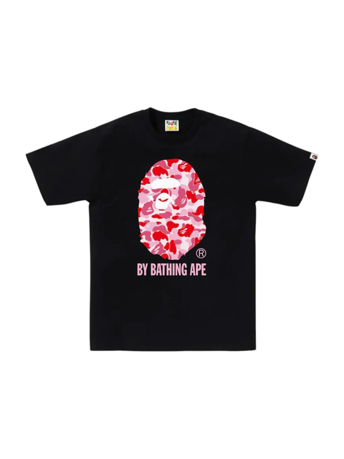 Мужская футболка с принтом Tee (SS25) BAPE — изображение 1 из 1, черный/розовый
