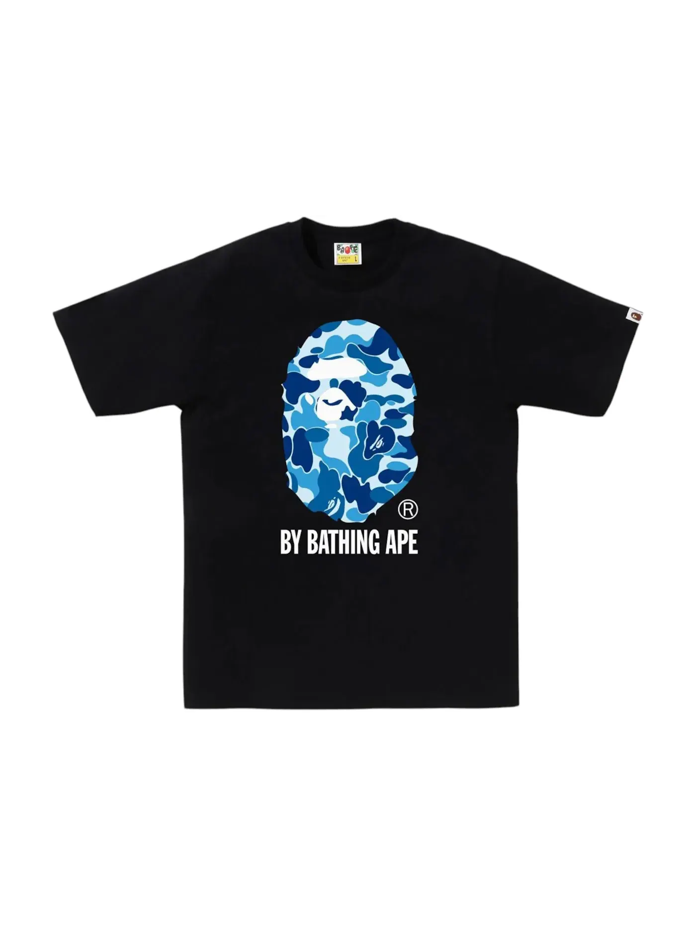 Мужская футболка с принтом BAPE ABC Camo By Bathing Ape Tee (SS26) BAPE — изображение 1 из 1, черный/синий