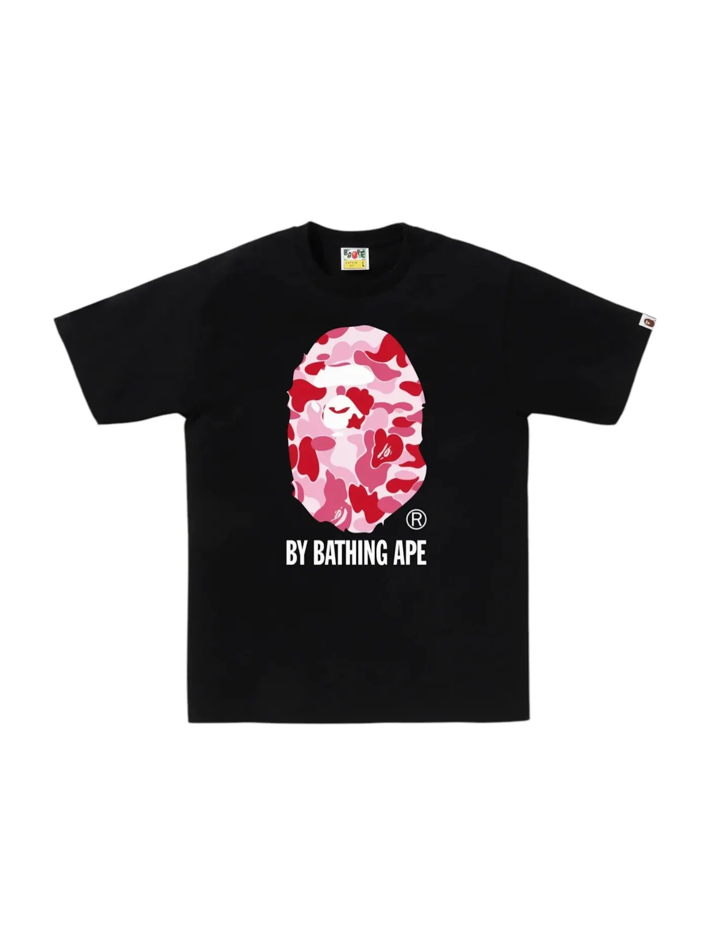 Мужская футболка с принтом BAPE ABC Camo Tee (SS26) BAPE — изображение 1 из 1, черный розовый