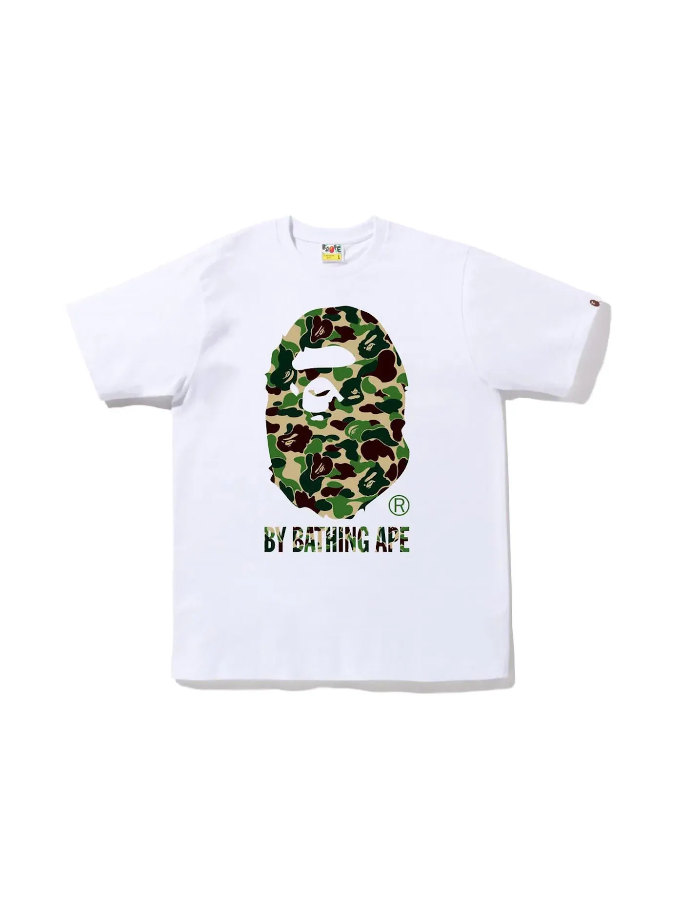 Мужская футболка с принтом BAPE ABC Camo Tee BAPE — изображение 1 из 1, белый/зеленый