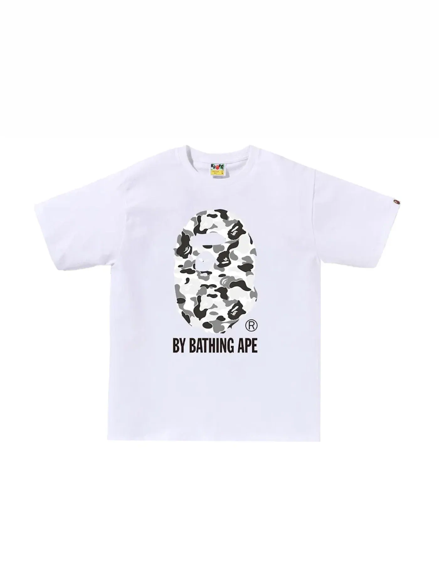 Мужская футболка с камуфляжным принтом BAPE ABC Camo By Bathing Ape Tee — изображение 1 из 1, белый/серый