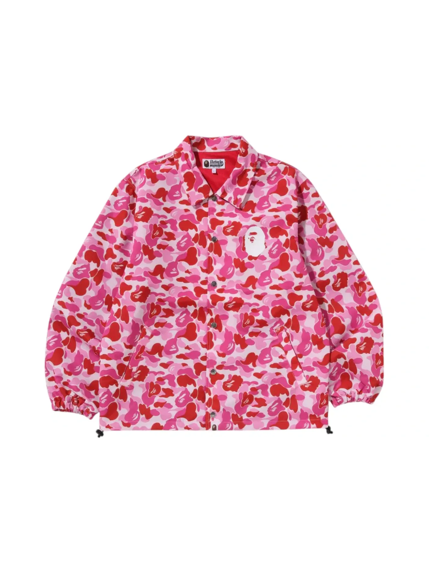 Мужская куртка с камуфляжным принтом BAPE ABC Camo Coach Jacket — изображение 1 из 1, розовый