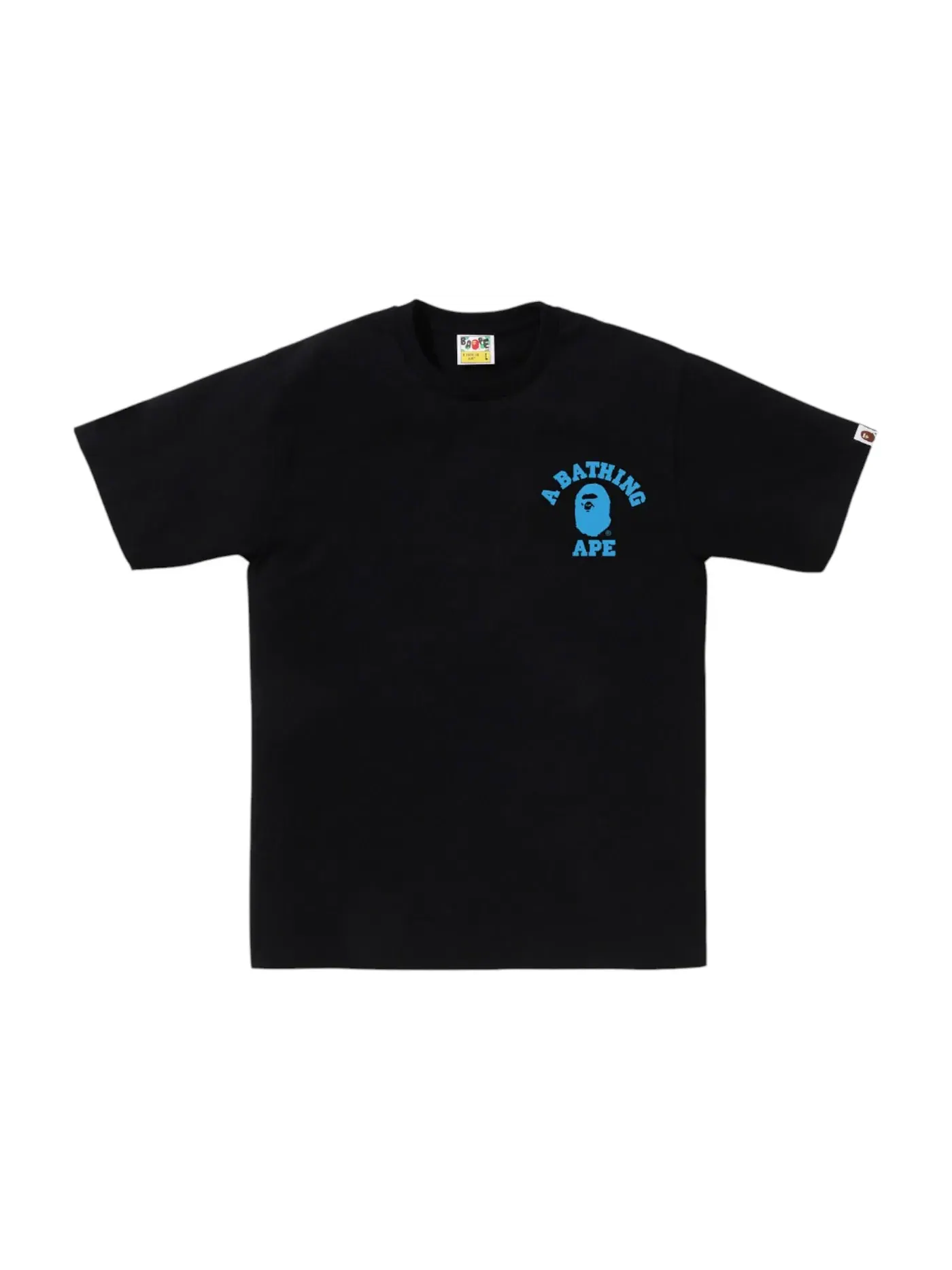 Мужская футболка с принтом BAPE ABC Camo College ATS Tee BAPE — изображение 2 из 2, черный/синий