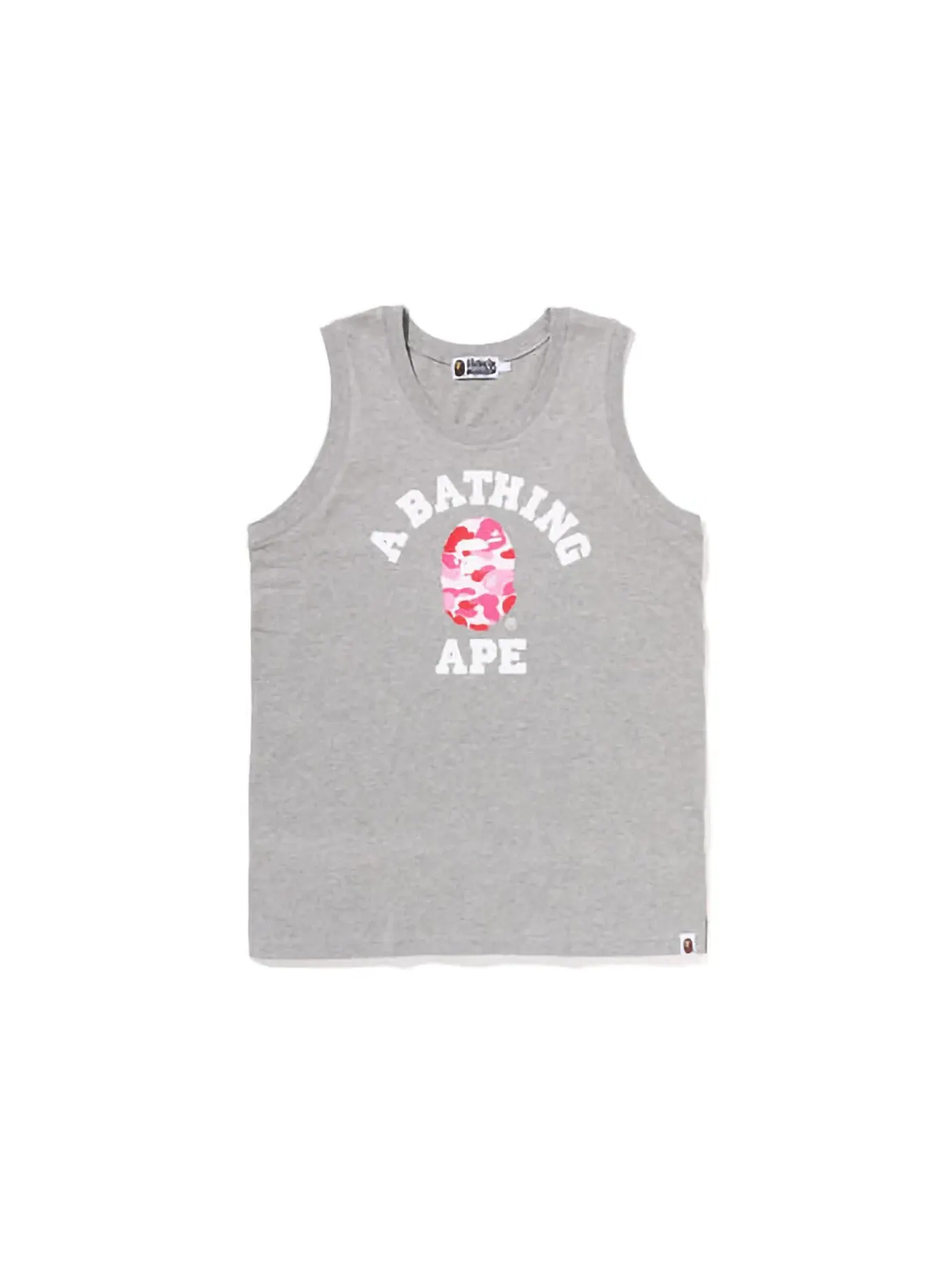 Мужской топ-майка с принтом BAPE ABC Camo College Tank Top — изображение 1 из 1, серый розовый