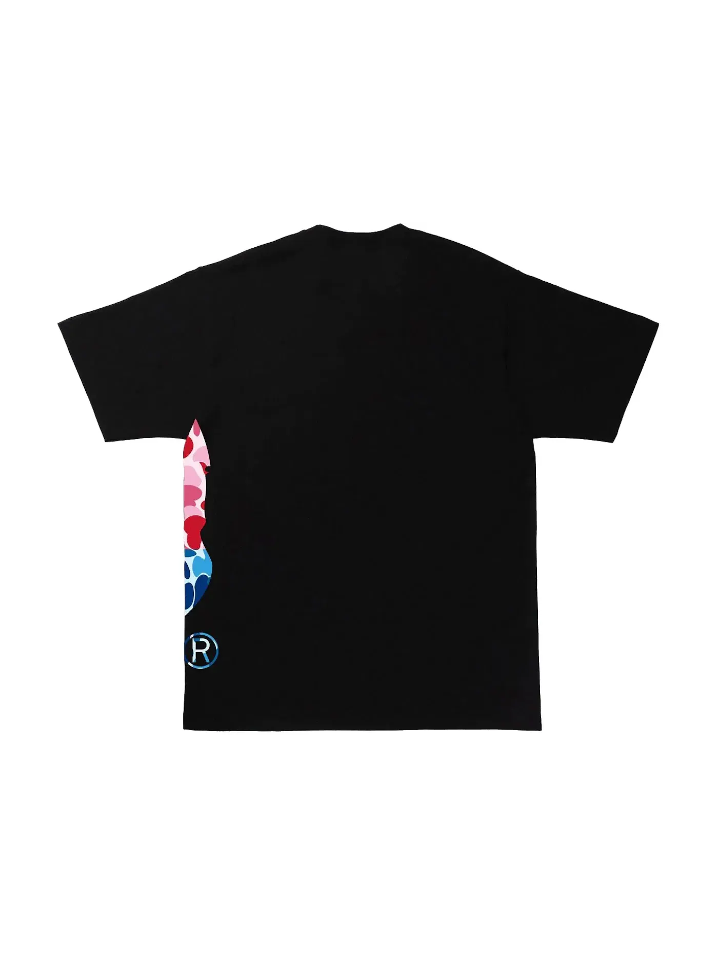 Мужская футболка с принтом BAPE ABC Camo Crazy Side Big Ape Head Tee — изображение 2 из 2, черный