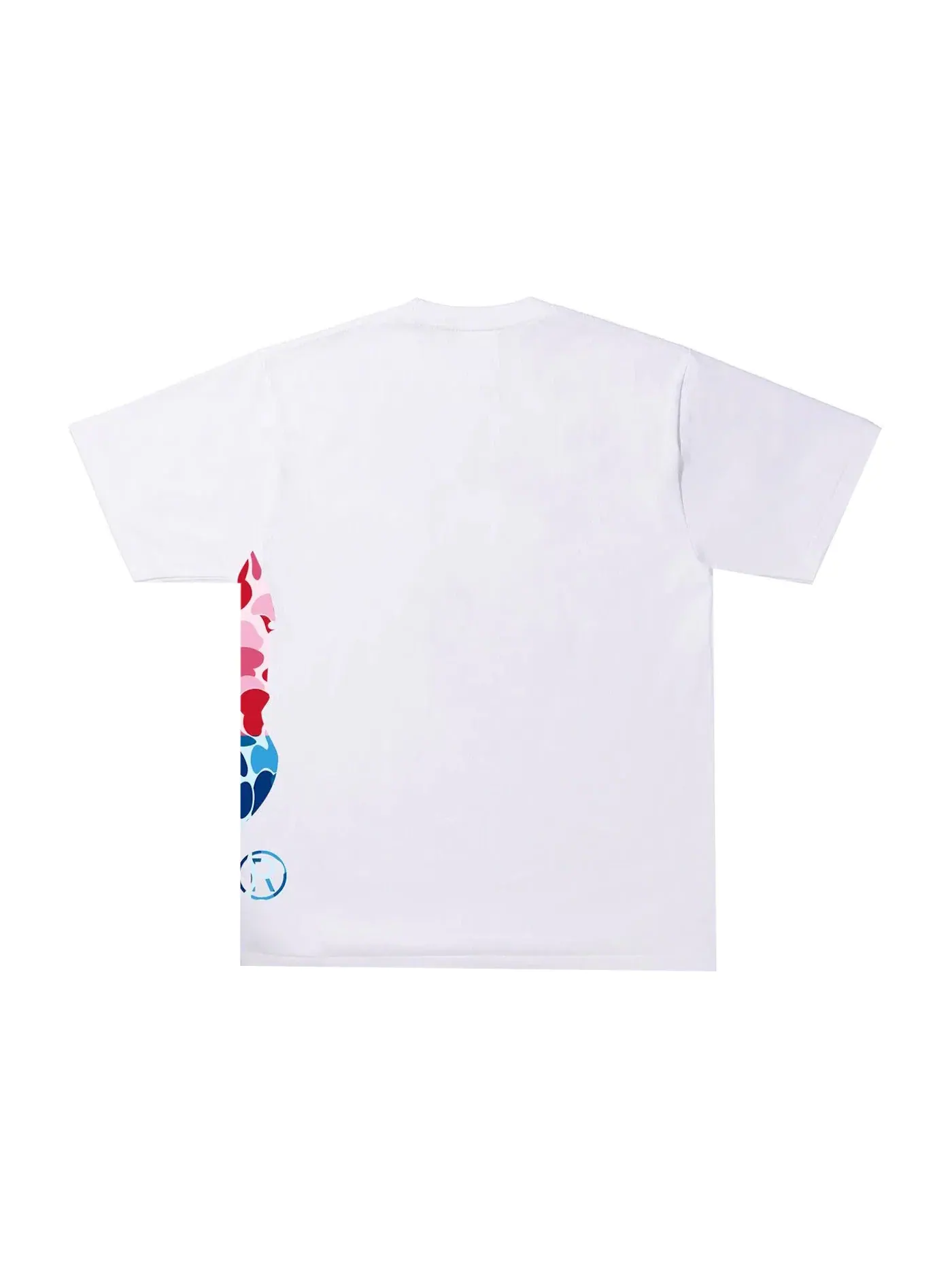Мужская футболка с принтом Crazy Side Big Ape Head Tee BAPE — изображение 2 из 2, белый