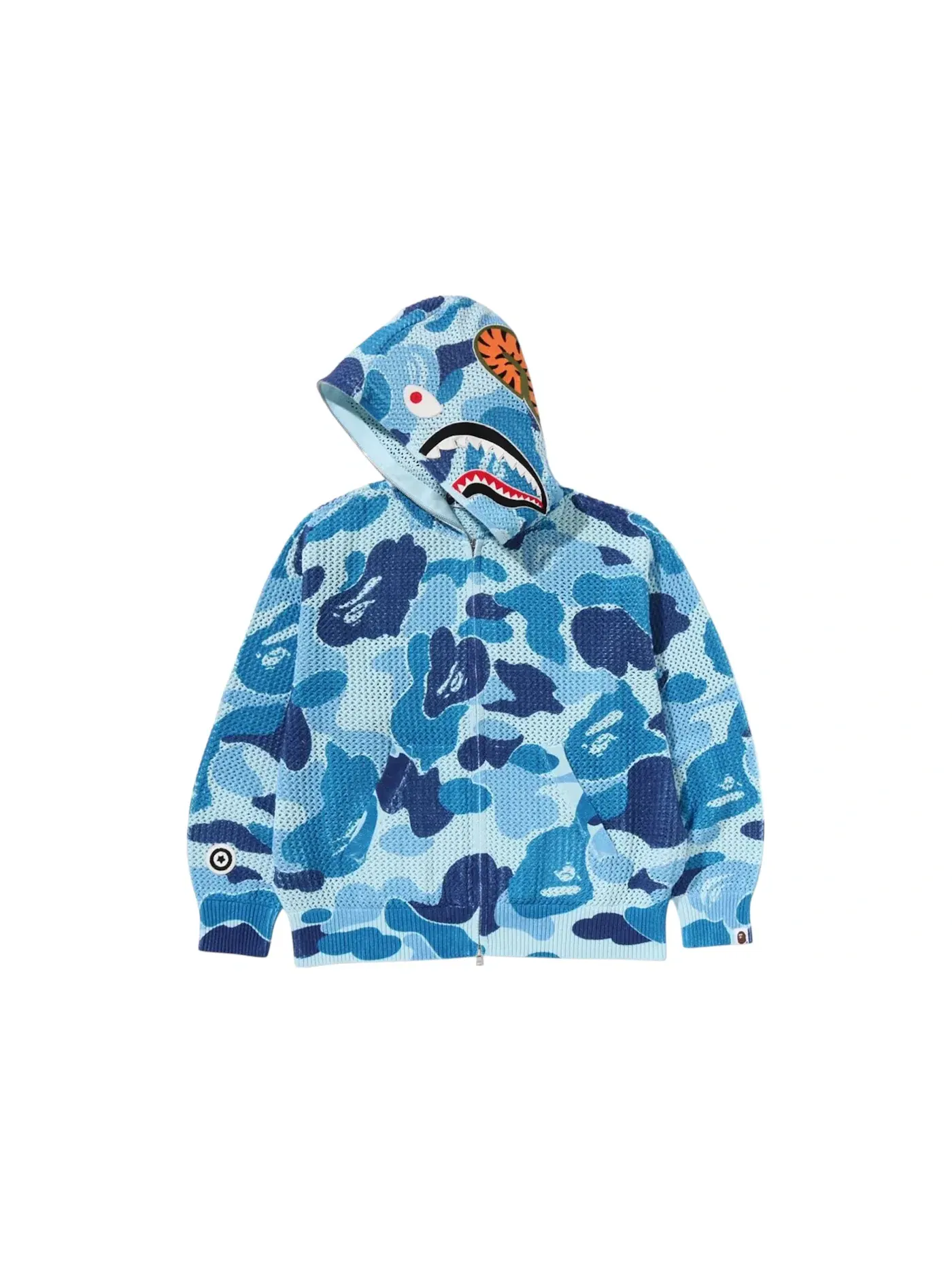 Мужская худи свободного кроя с принтом ABC Camo Crochet BAPE — изображение 2 из 2, синий