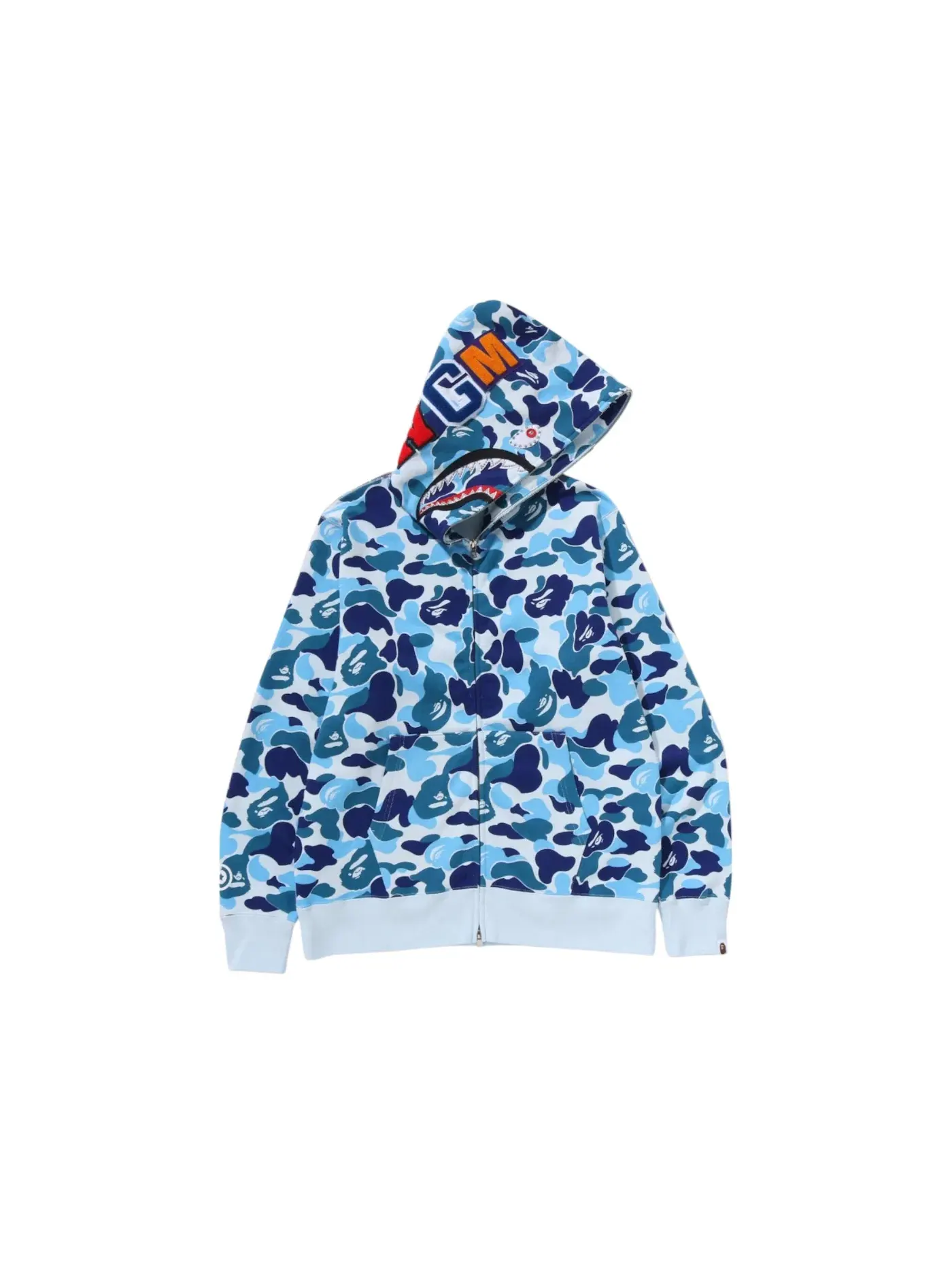 Мужская худи с камуфляжным принтом BAPE — изображение 1 из 2, синий