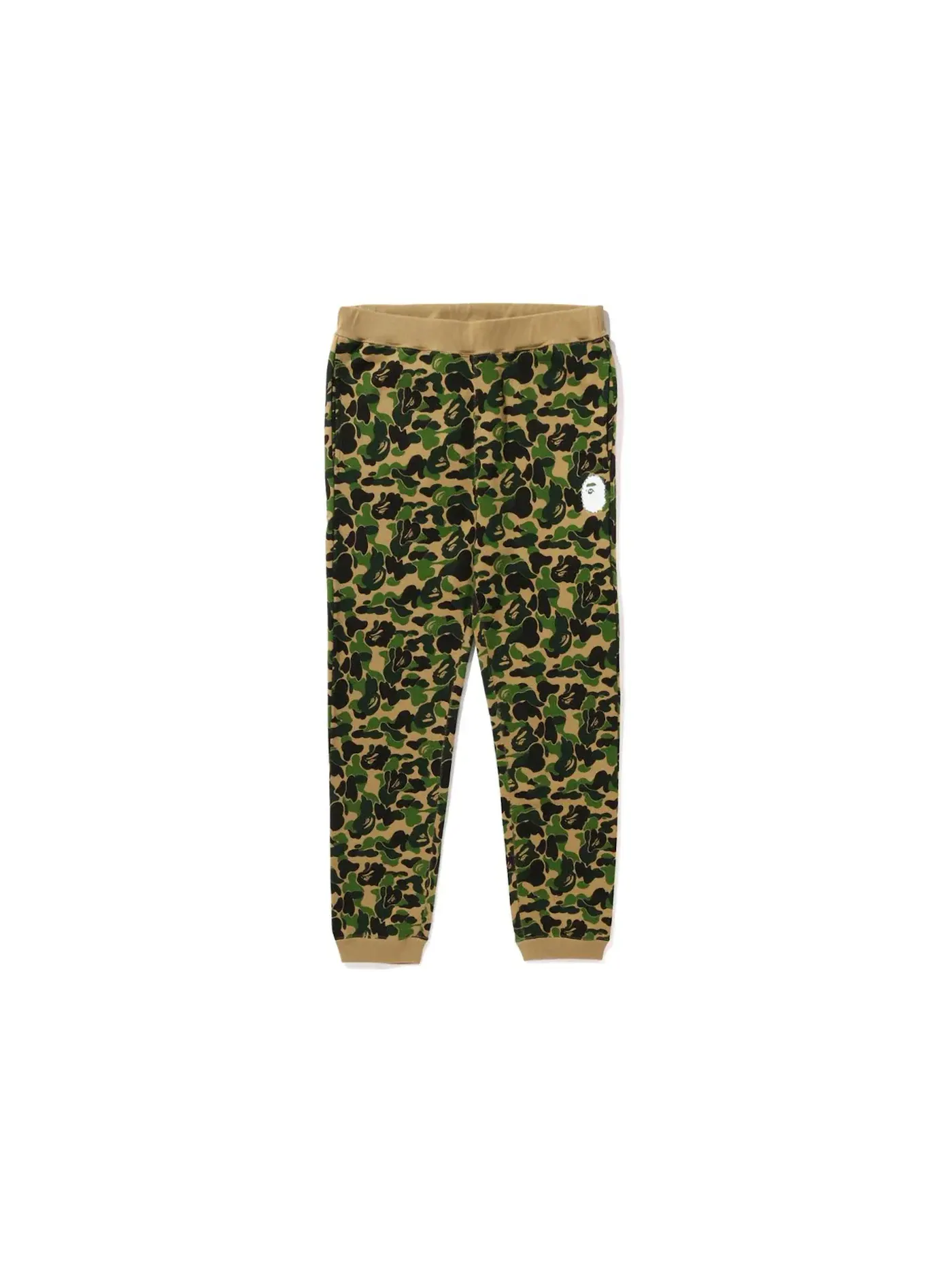 Мужские спортивные штаны с камуфляжным принтом BAPE — изображение 1 из 3, зеленый