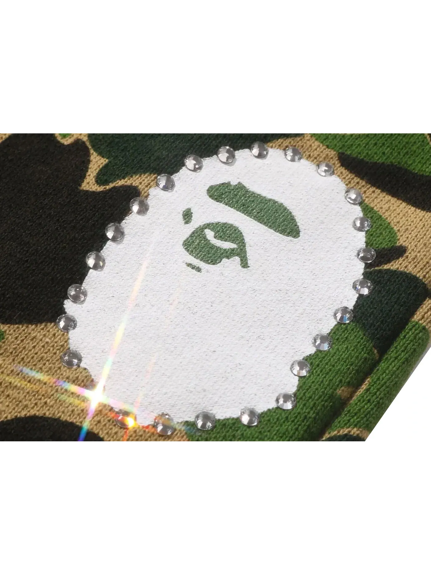Мужские спортивные штаны с камуфляжным принтом BAPE — изображение 3 из 3, зеленый