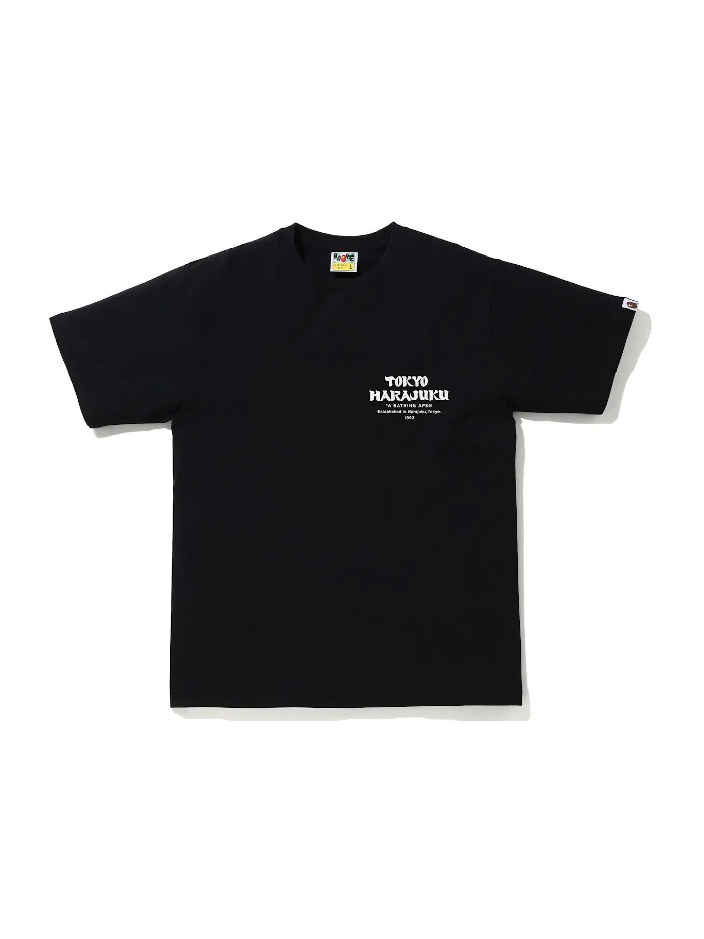 Мужская футболка с принтом ABC Camo Daruma Tee BAPE — изображение 1 из 2, черный/зеленый