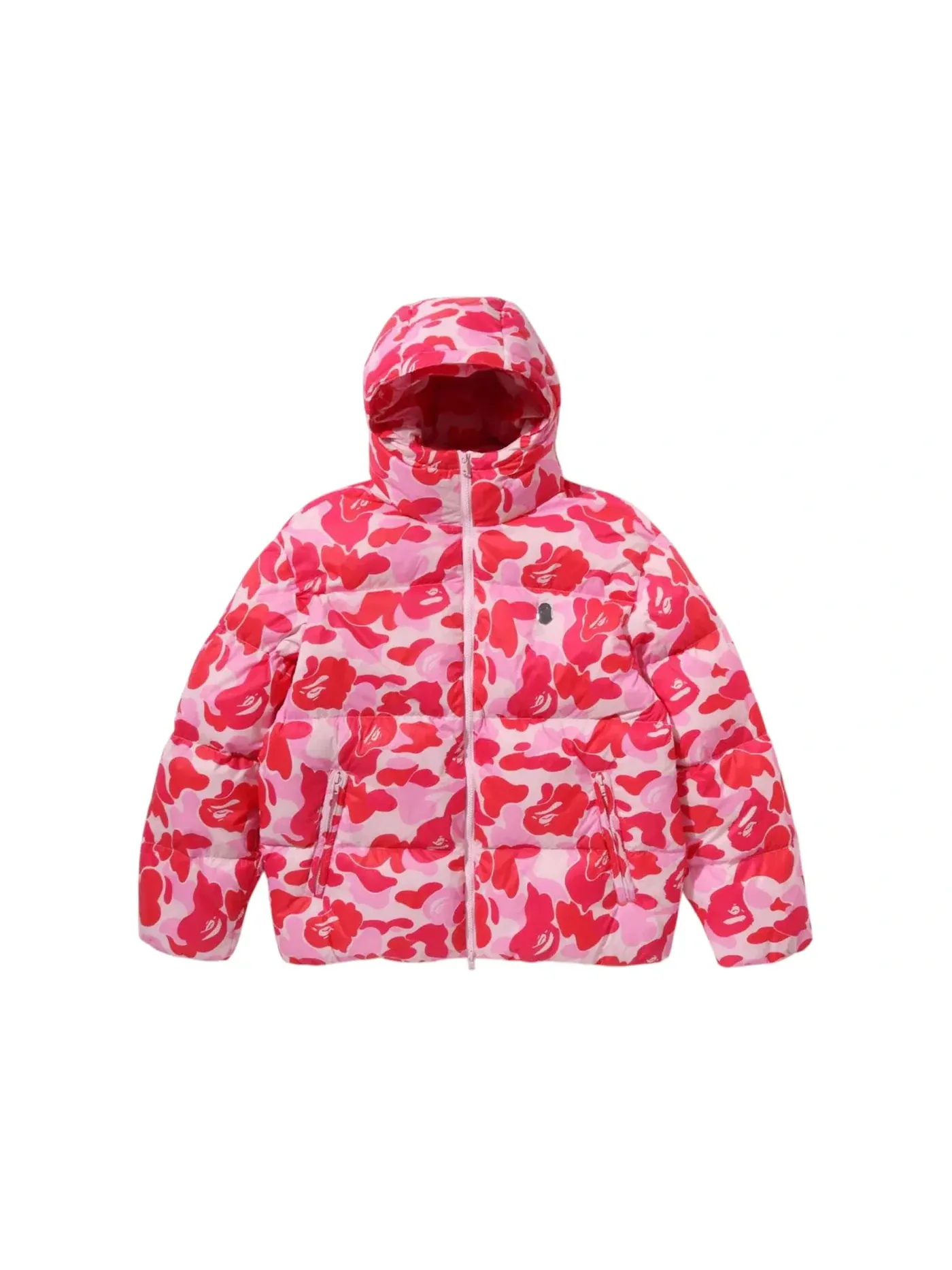 Мужская куртка с камуфляжным принтом BAPE ABC Camo Down Jacket (FW25) BAPE — изображение 1 из 1, розовый