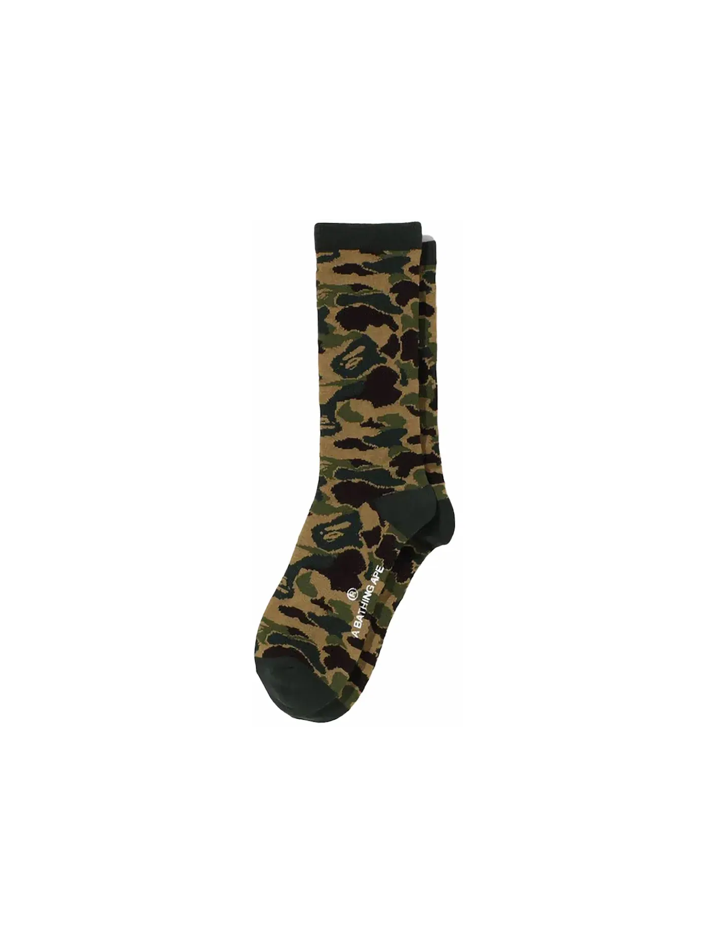 Мужские носки с камуфляжным принтом BAPE — изображение 1 из 1, зеленый