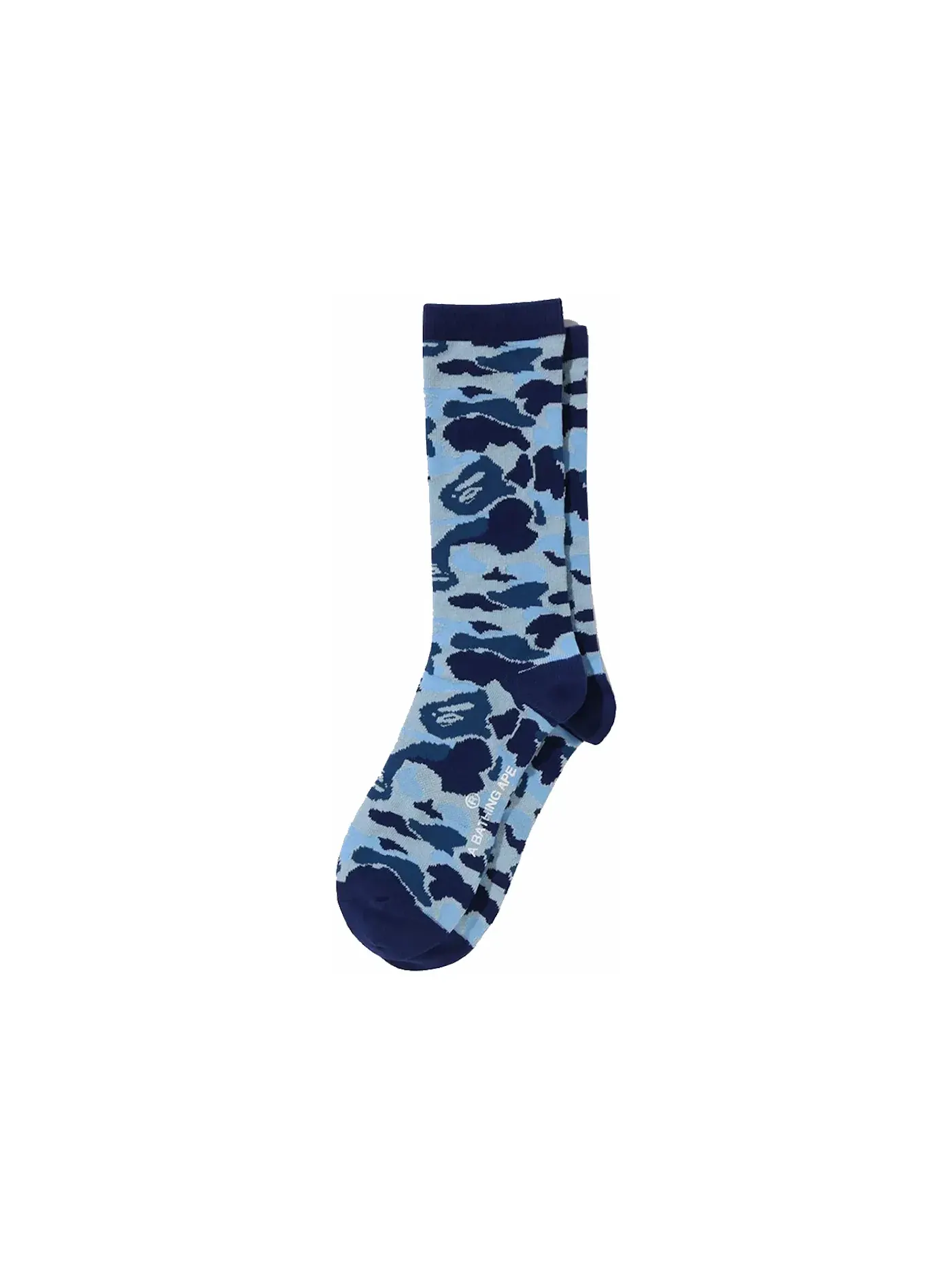 Детские носки с жаккардовым принтом ABC Camo Socks BAPE — изображение 1 из 1, синий