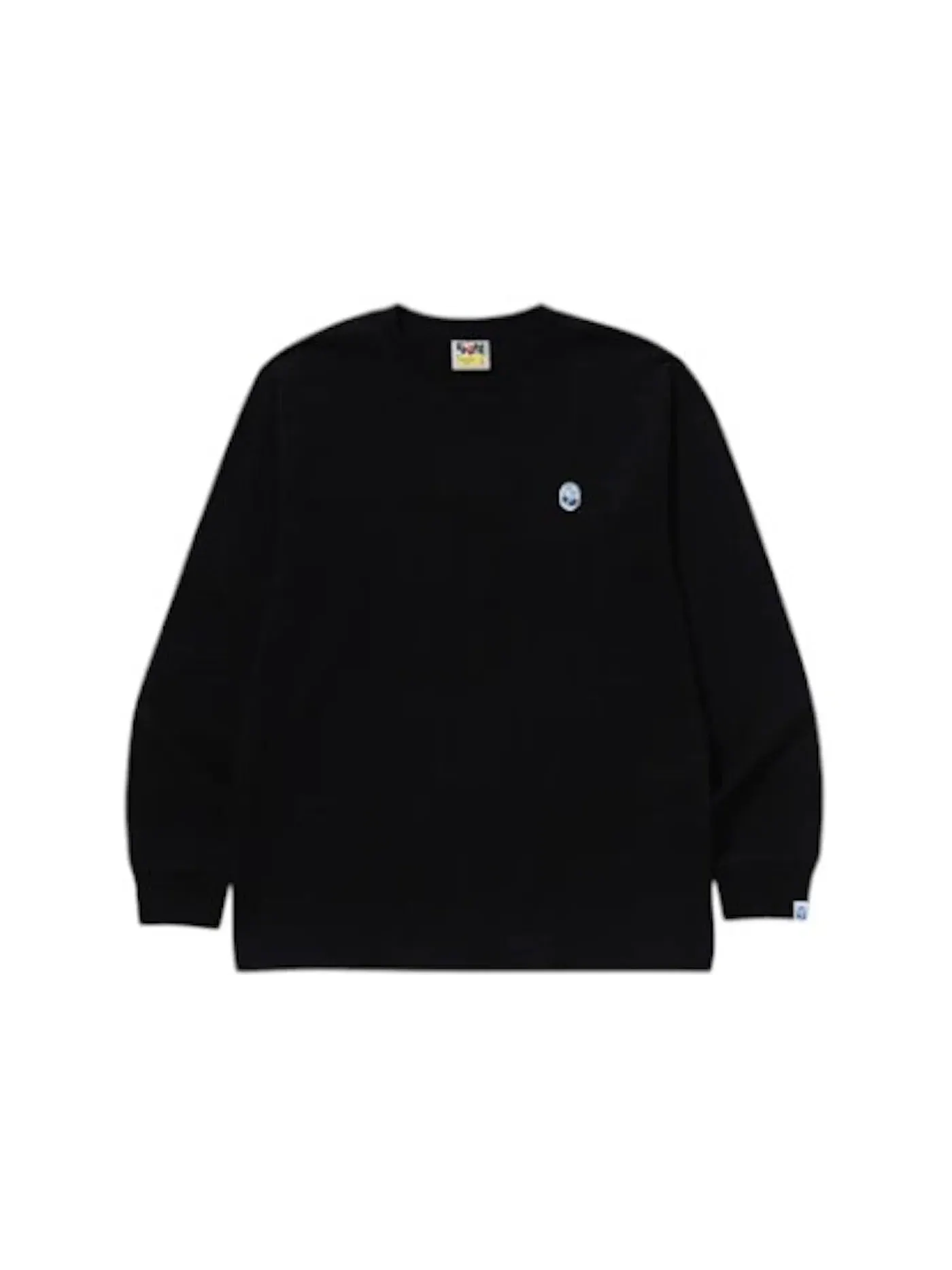 Мужская футболка с длинным рукавом с принтом BAPE ABC Camo One Point L/S Tee — изображение 1 из 1, черный/синий