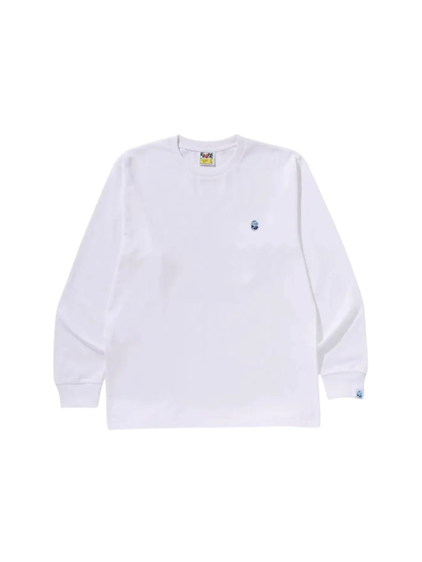 Мужская футболка с принтом BAPE ABC Camo One Point L/S Tee BAPE — изображение 1 из 1, белый/синий