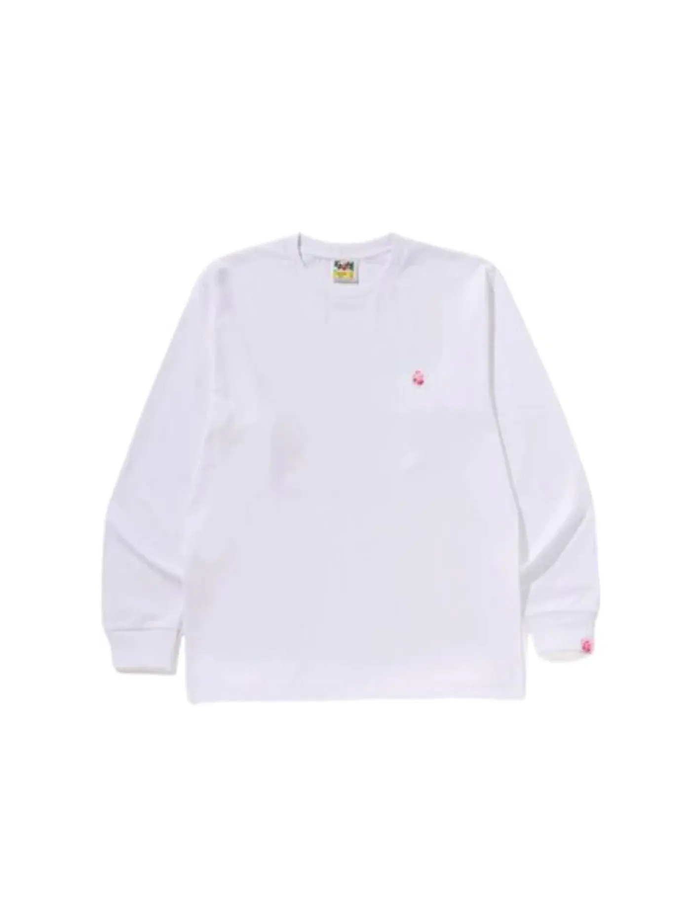 Мужская футболка с принтом BAPE ABC Camo One Point L/S Tee BAPE — изображение 1 из 1, белый розовый