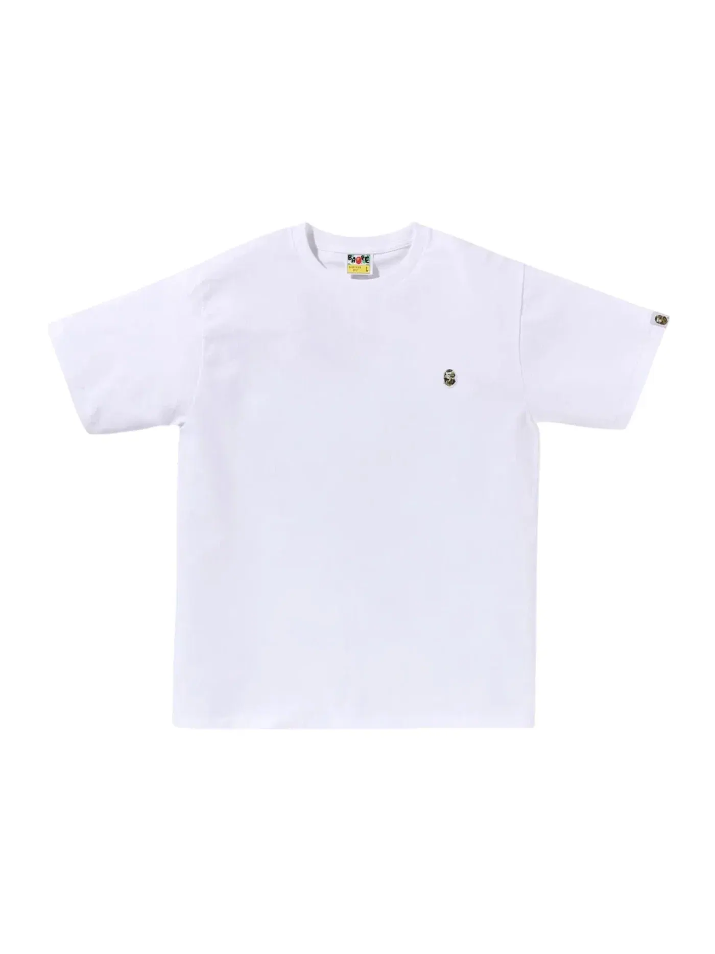Мужская футболка с принтом BAPE ABC Camo One Point Tee BAPE — изображение 1 из 1, белый/зеленый