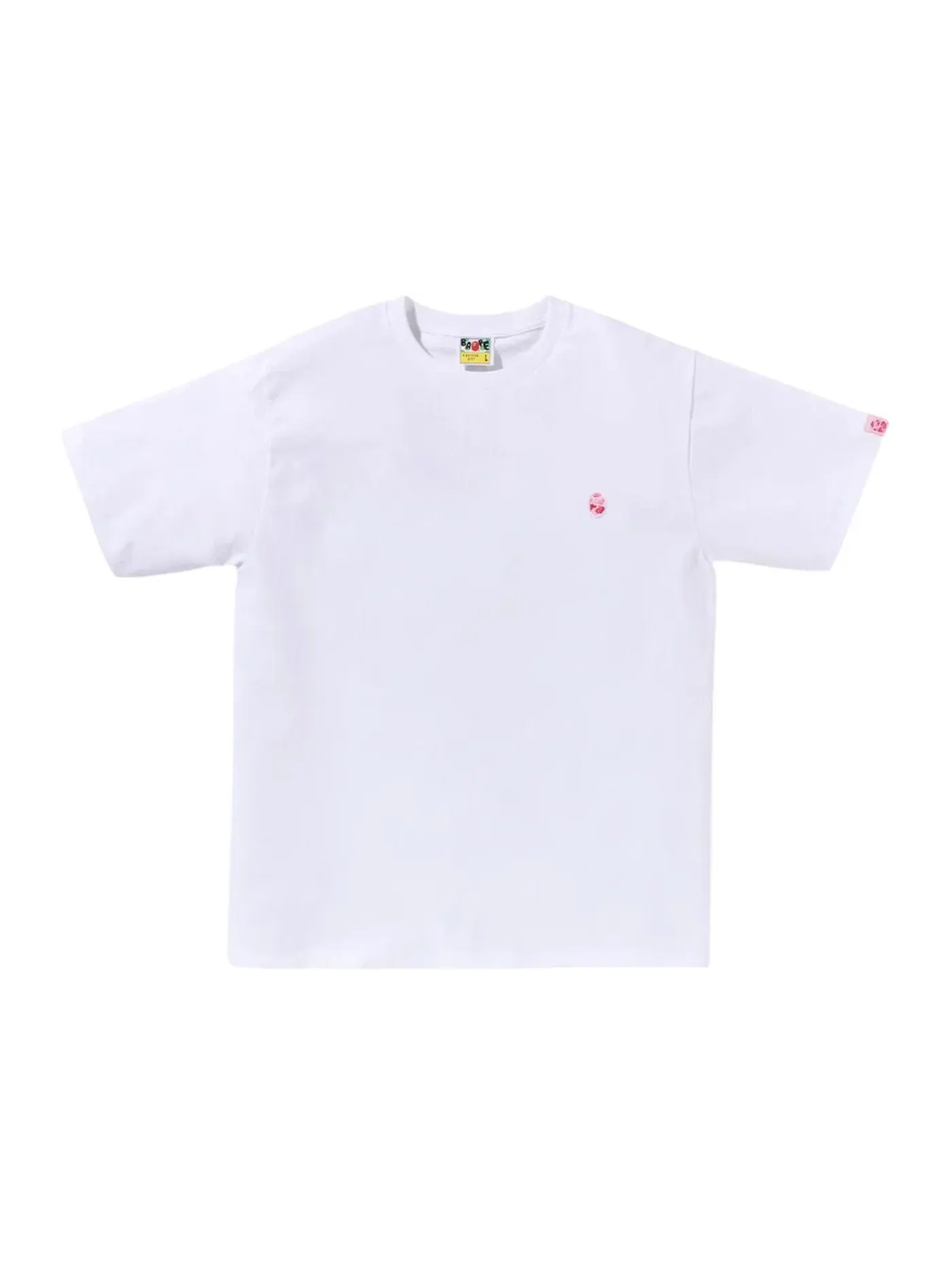 Мужская футболка с принтом BAPE ABC Camo One Point Tee BAPE — изображение 1 из 1, белый/розовый