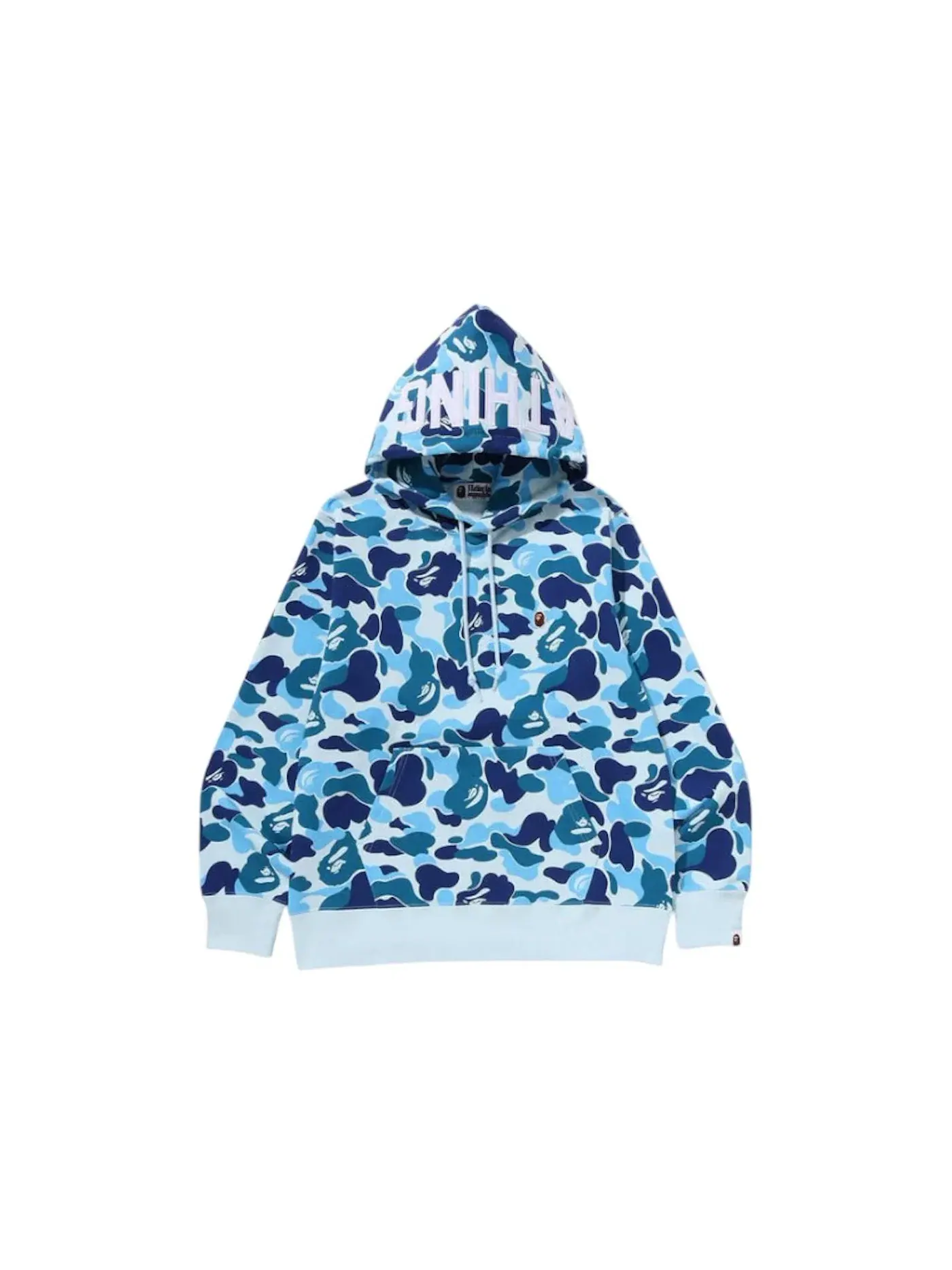 Мужской пуловер с капюшоном с принтом BAPE ABC Camo Hoodie (SS25) BAPE — изображение 1 из 2, синий