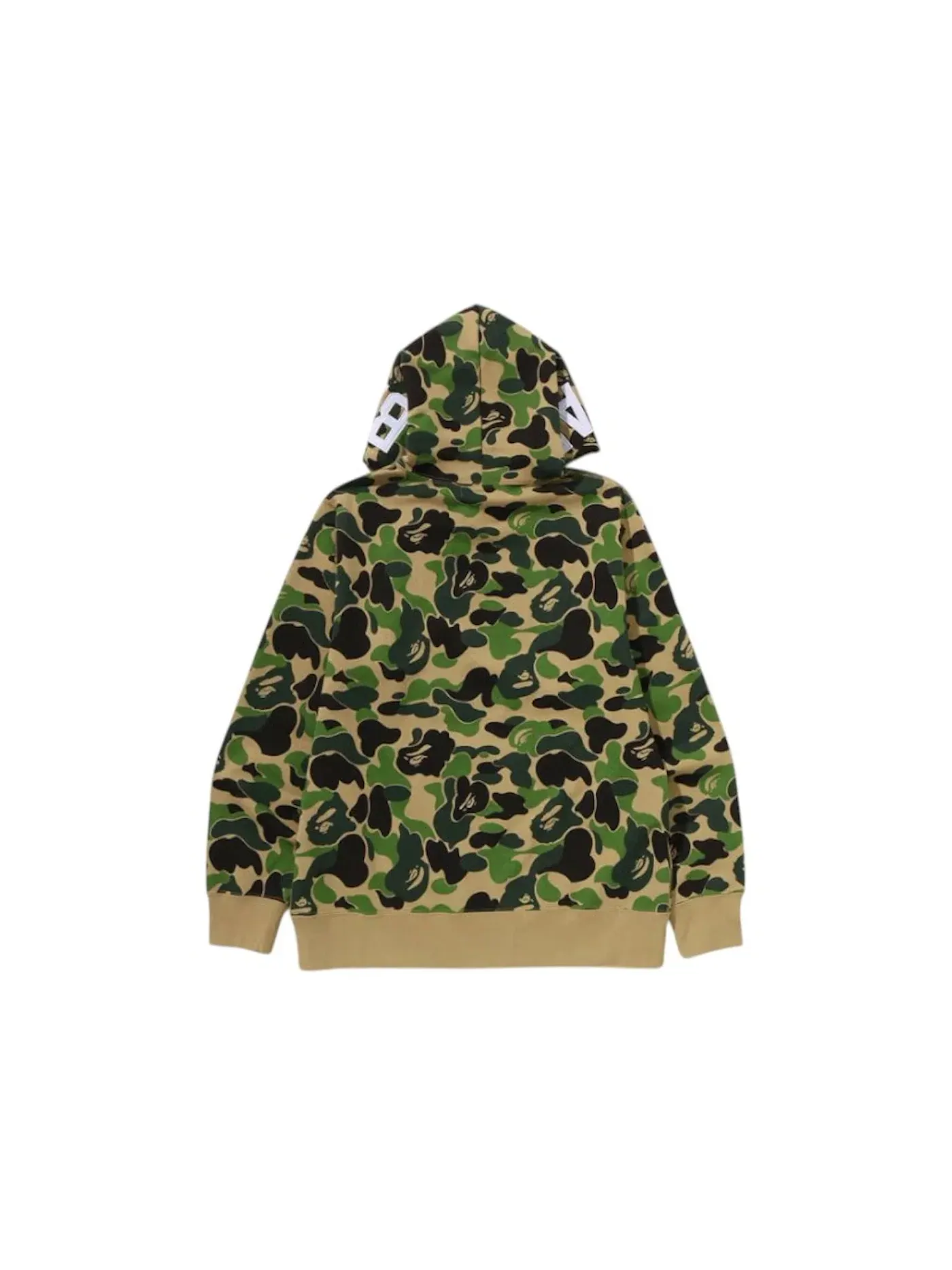 Мужской пуловер-худи с камуфляжным принтом BAPE ABC Camo Pullover Hoodie (SS25) BAPE — изображение 2 из 2, зеленый