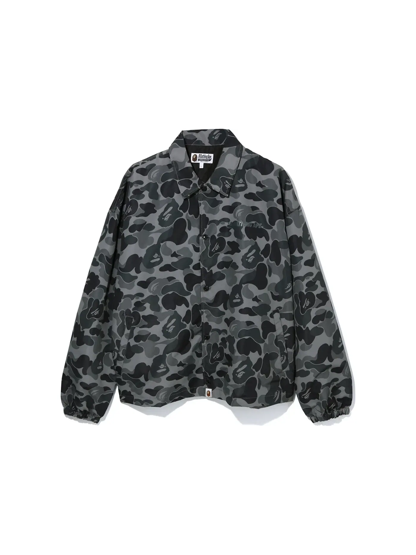 Мужская куртка с камуфляжным принтом BAPE — изображение 1 из 2, черный