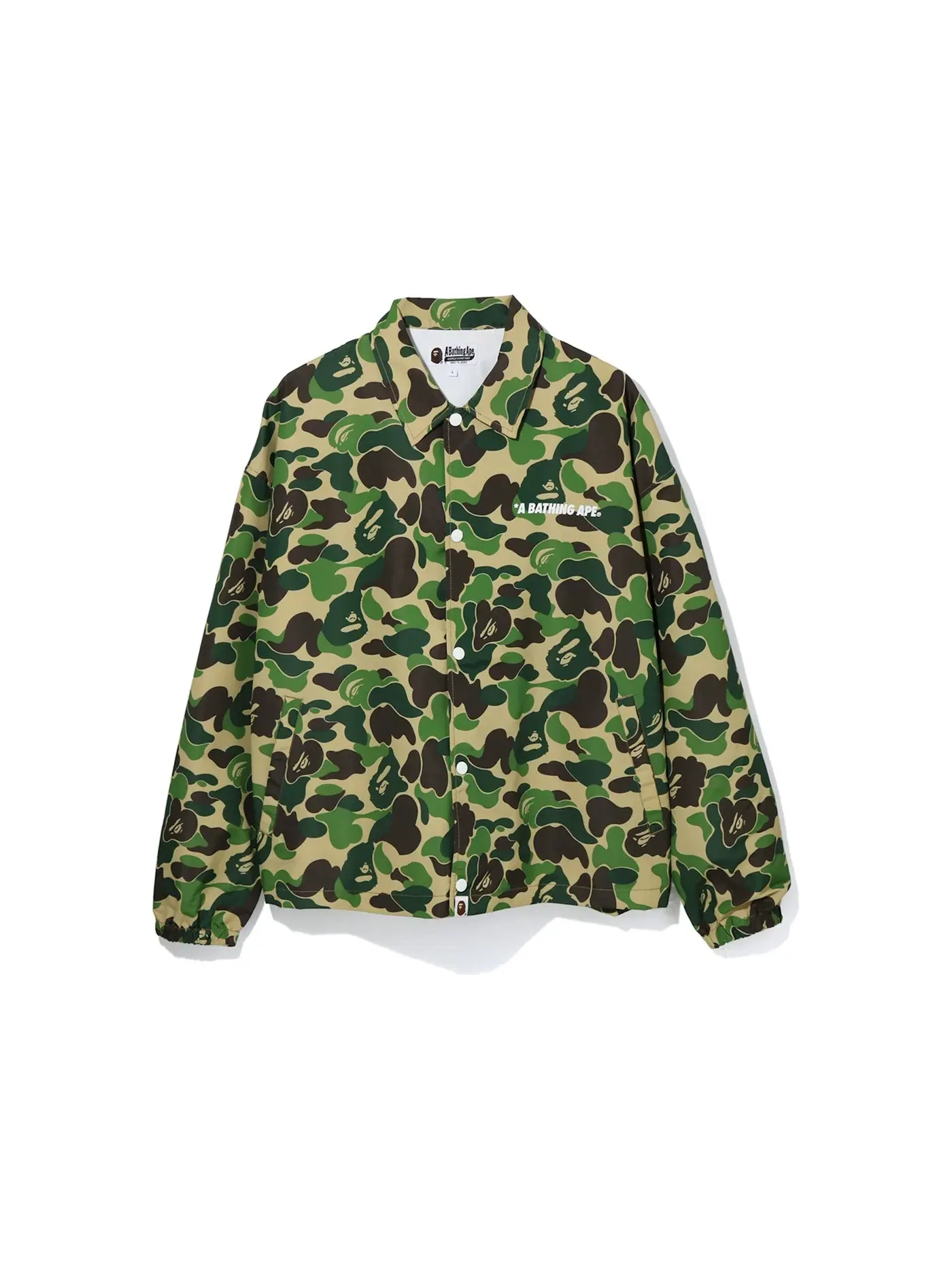 Мужская куртка-коуч с принтом BAPE ABC Camo Relaxed Coach — изображение 1 из 2, зеленый