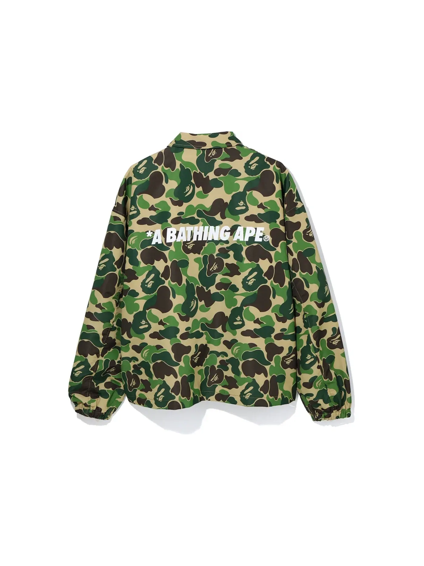 Мужская куртка-коуч с принтом BAPE ABC Camo Relaxed Coach — изображение 2 из 2, зеленый