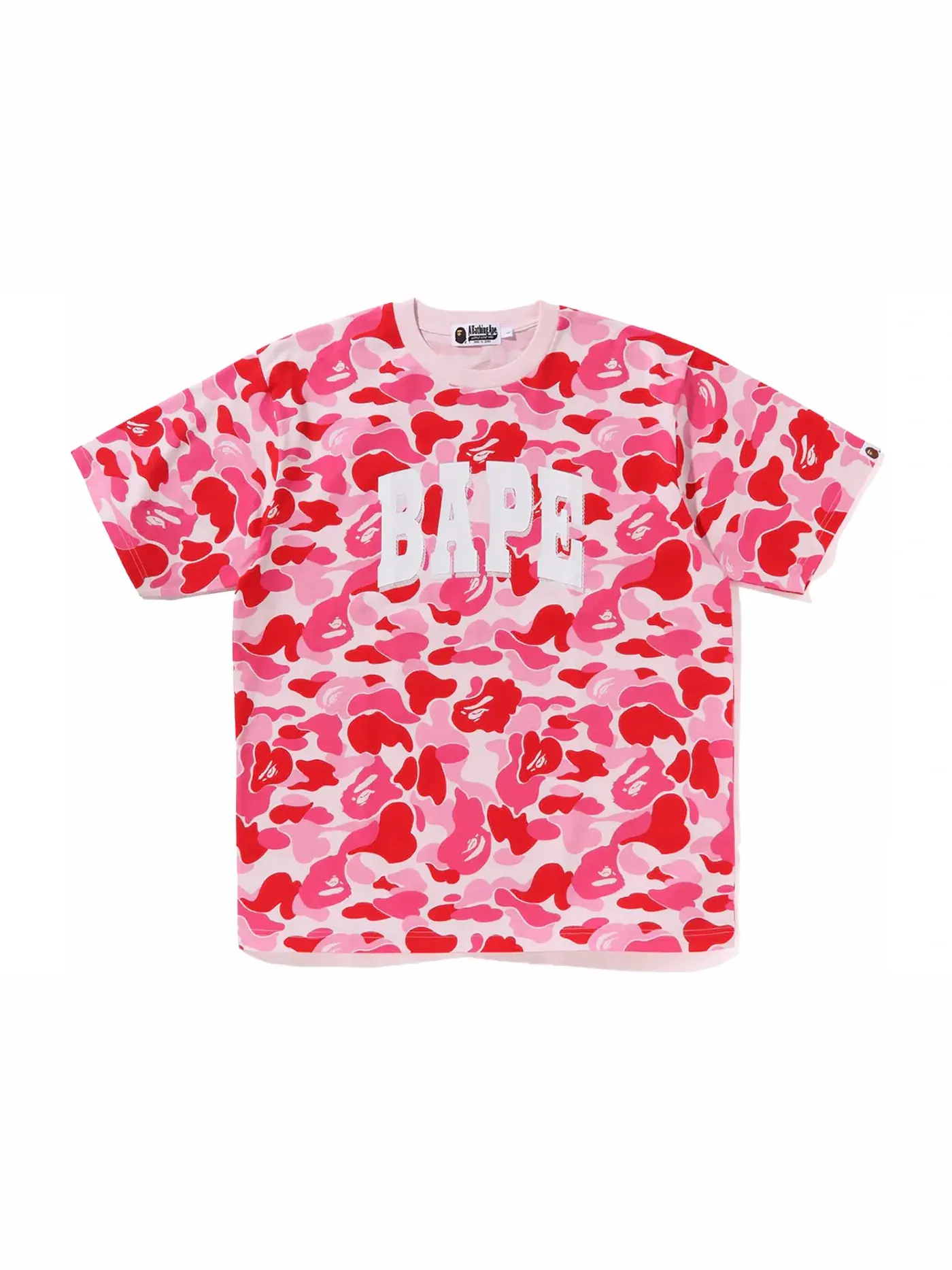 Мужская футболка с принтом ABC Camo BAPE — изображение 1 из 1, розовый