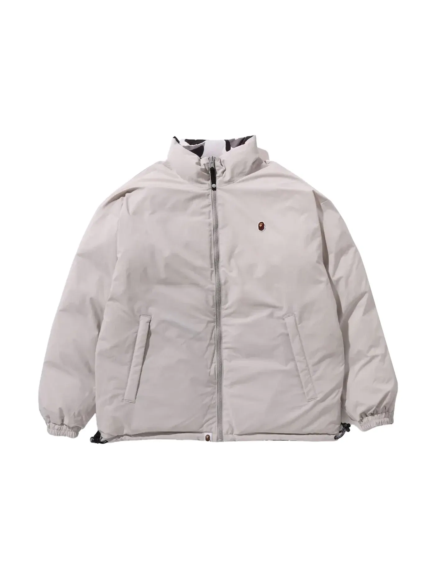 Мужская куртка с принтом BAPE ABC Camo Reversible Down Jacket BAPE — изображение 2 из 3, серый