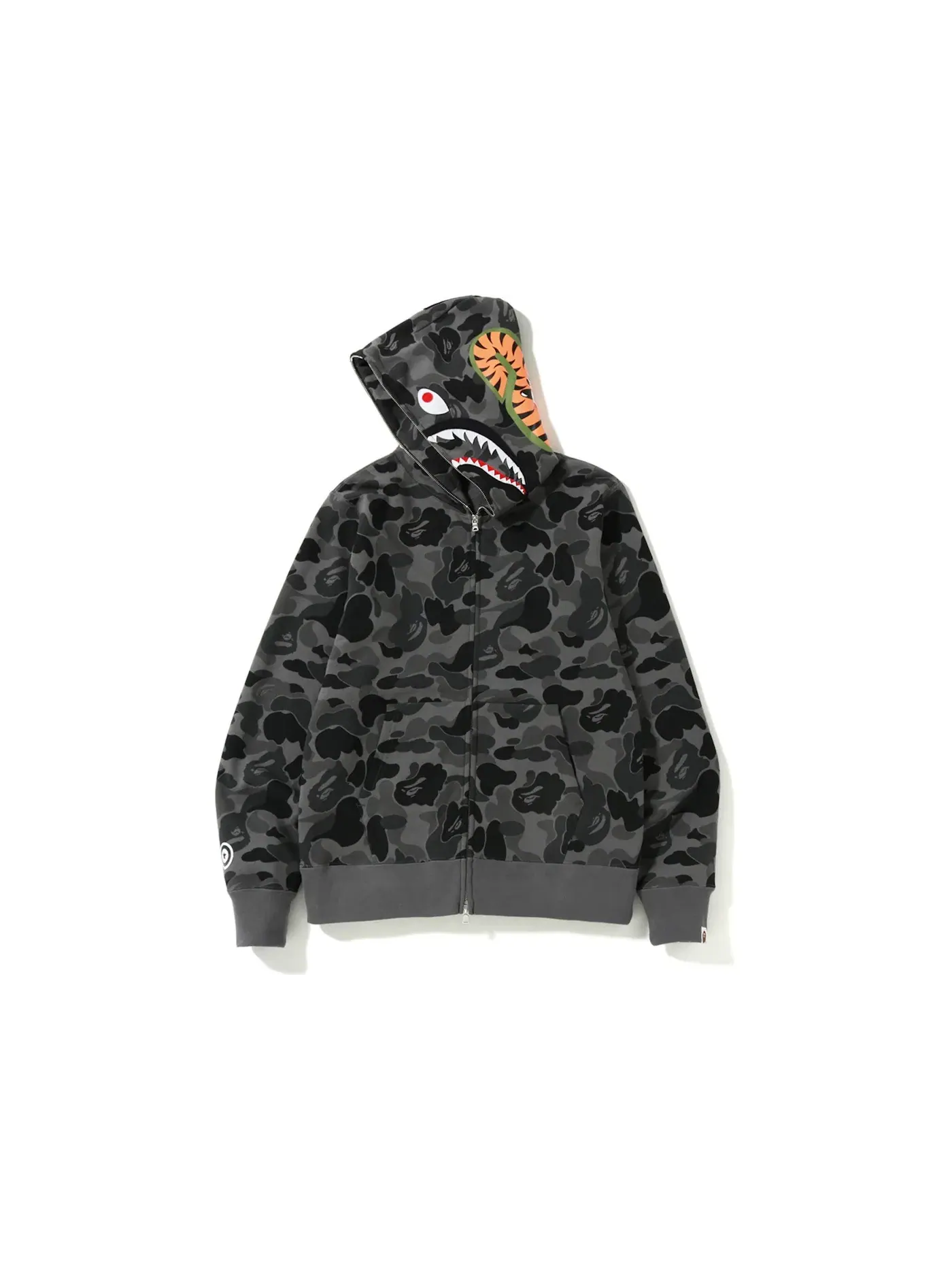 Мужская худи на молнии ABC Camo Shark BAPE — изображение 2 из 2, черный