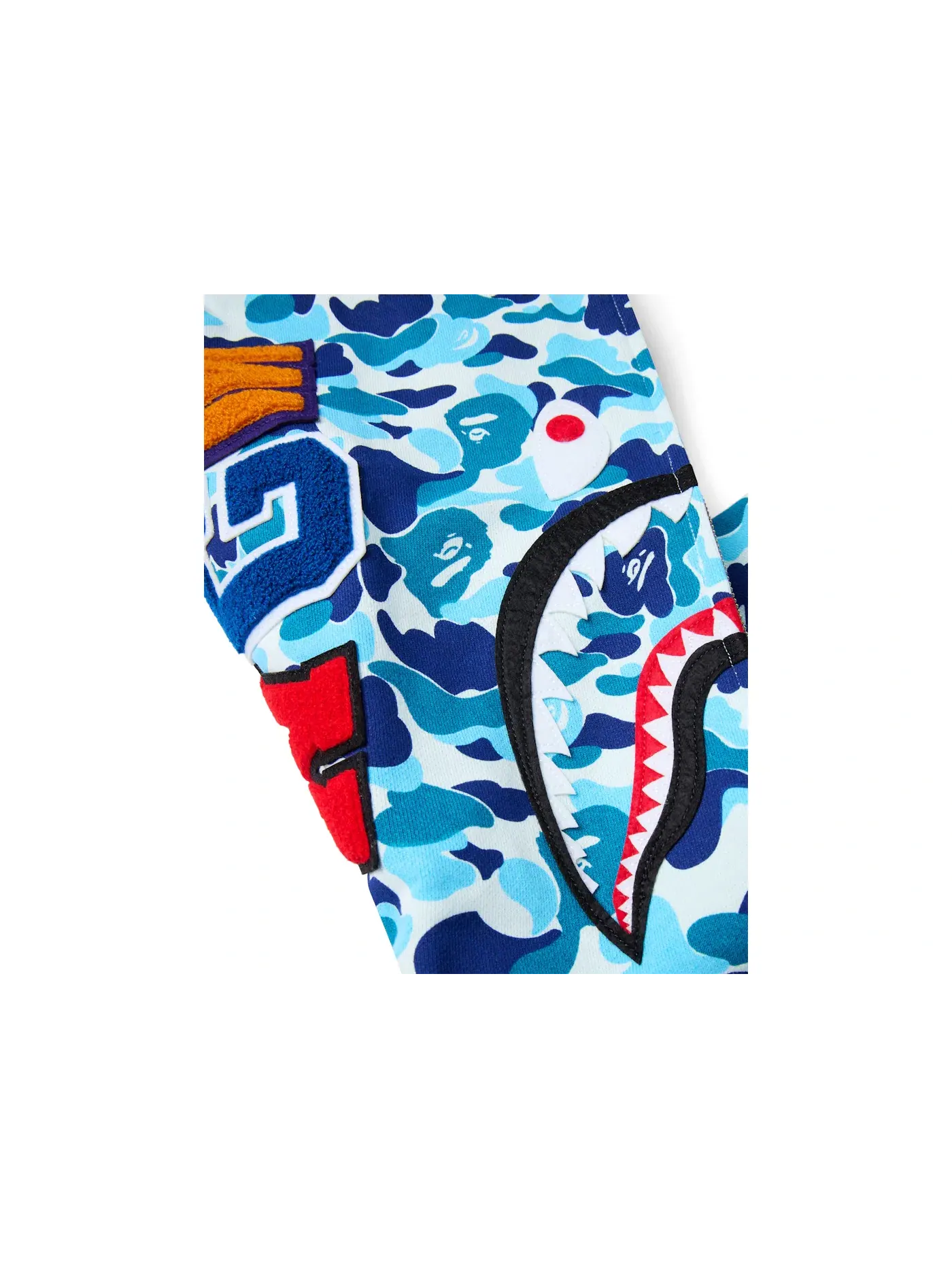 Мужская худи с принтом ABC Camo Shark BAPE — изображение 3 из 6, синий
