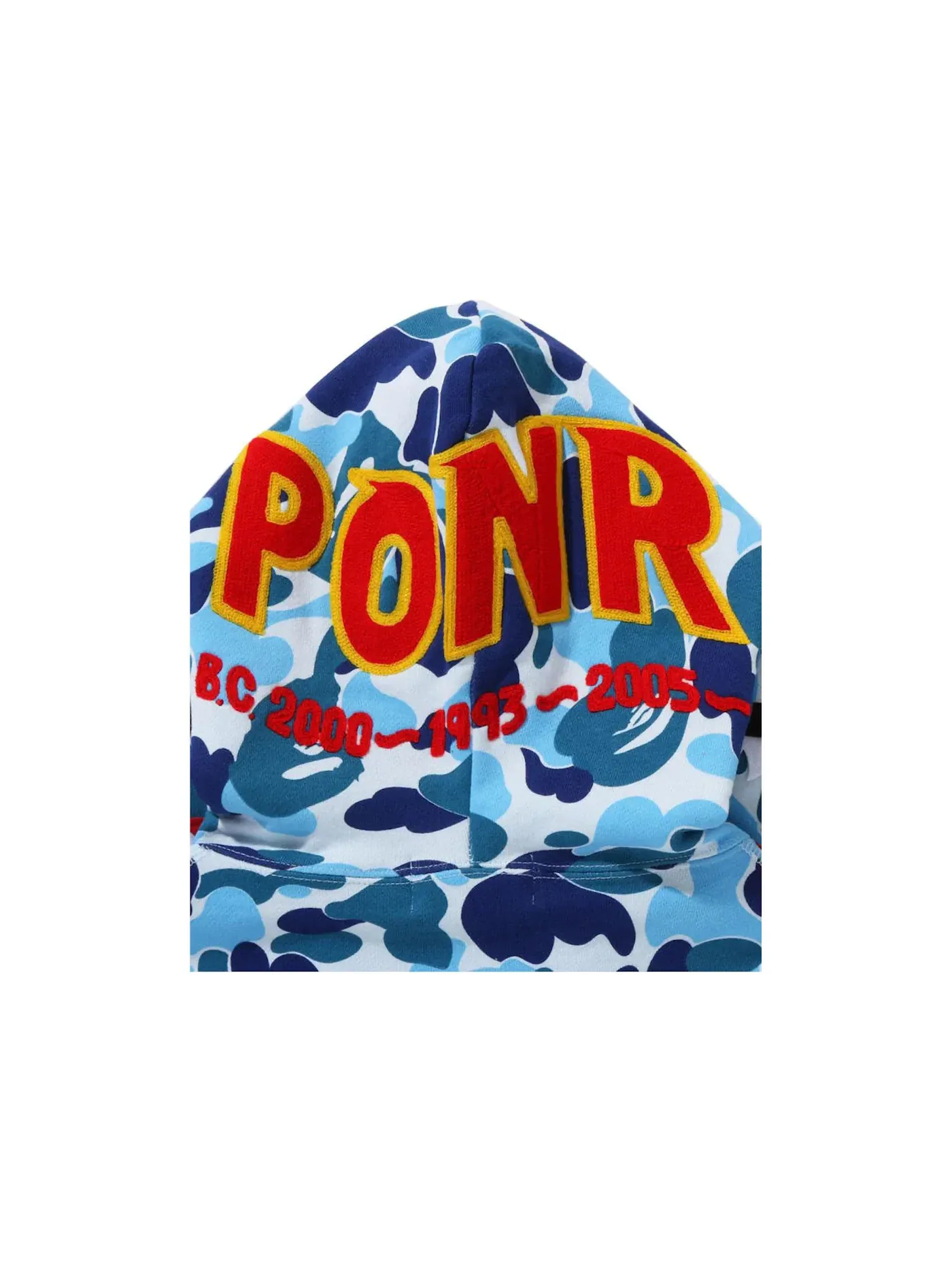 Мужская худи с камуфляжным принтом BAPE ABC Camo Shark PONR Full Zip Hoodie — изображение 3 из 3, синий