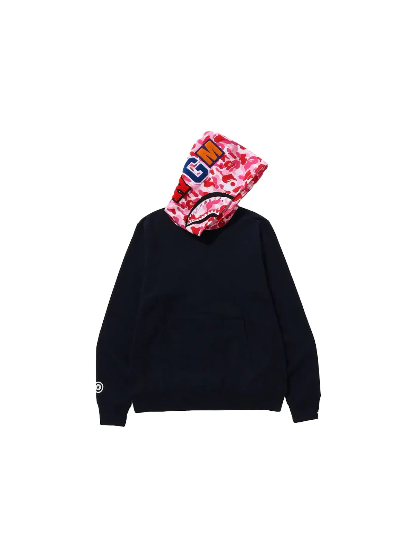 Мужской худи с принтом BAPE ABC Camo Shark Pullover Hoodie BAPE — изображение 1 из 2, темно-синий