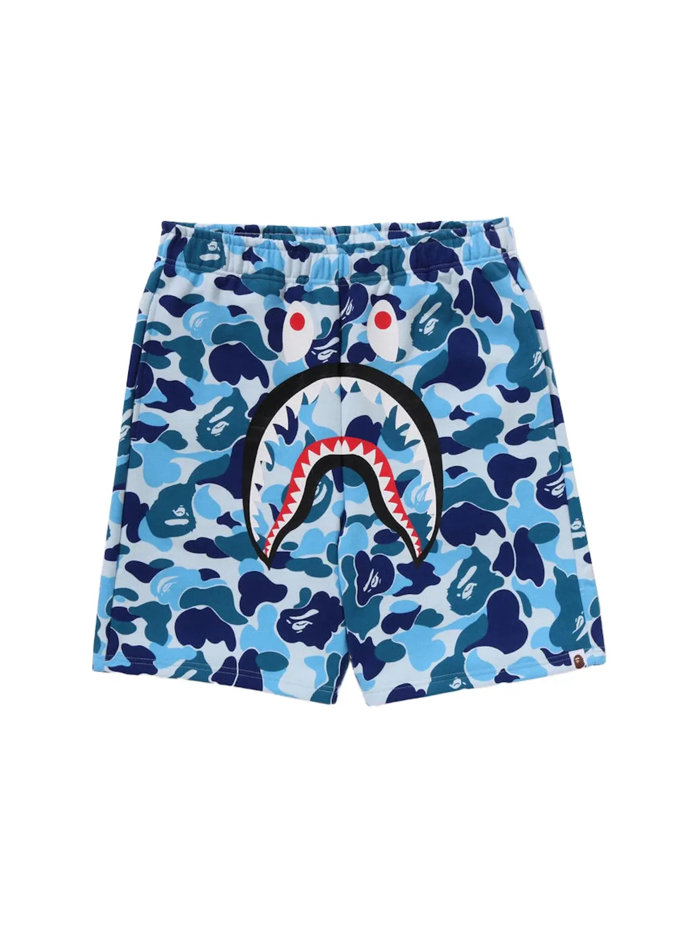 Мужские шорты с принтом Shark BAPE — изображение 1 из 2, синий
