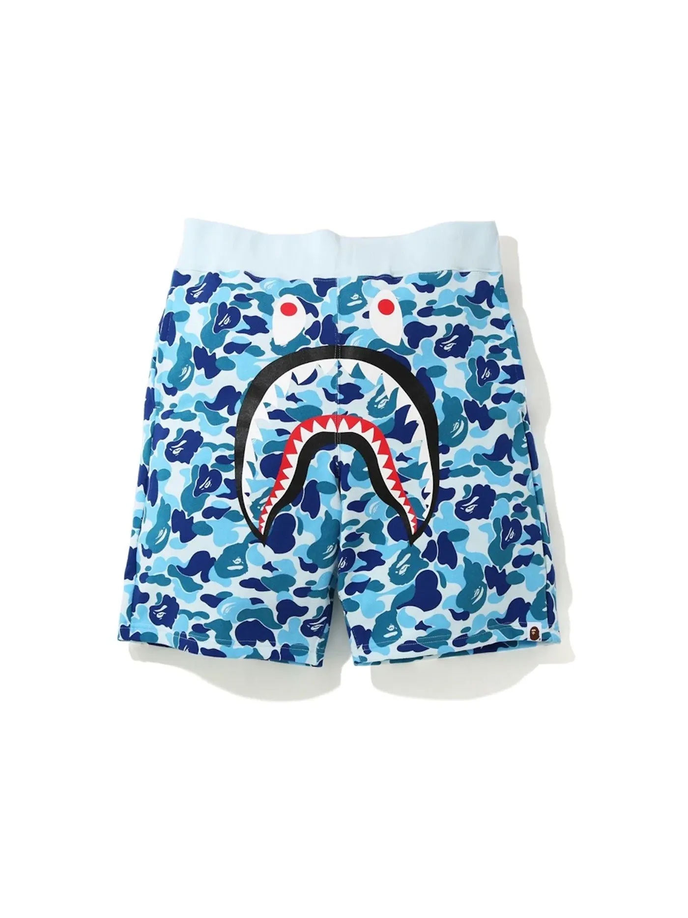 Мужские шорты с камуфляжным принтом Shark BAPE — изображение 1 из 1, синий