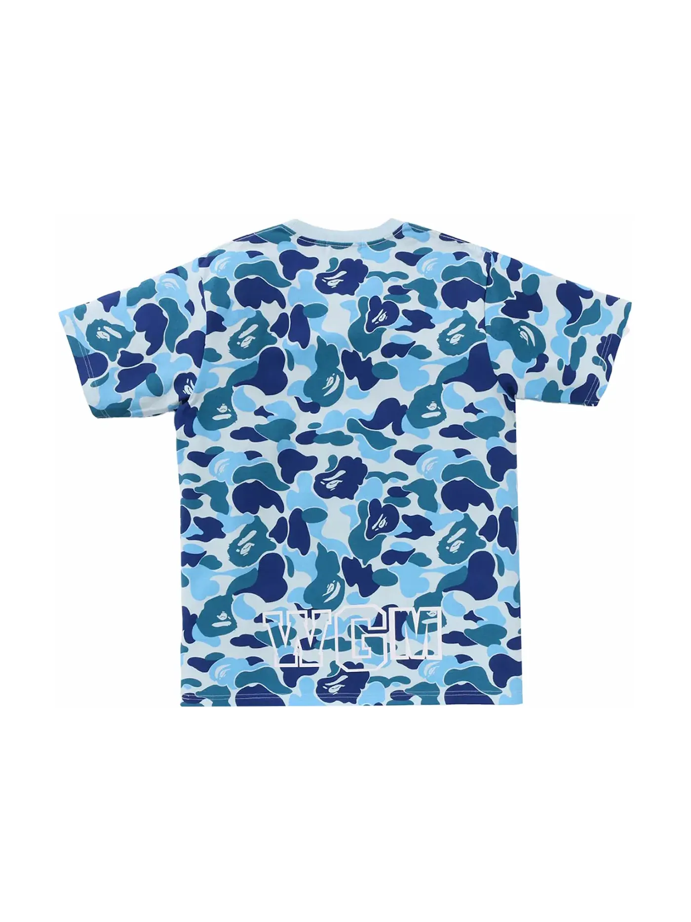 Мужская футболка с принтом ABC Camo Shark Tee BAPE — изображение 2 из 2, синий