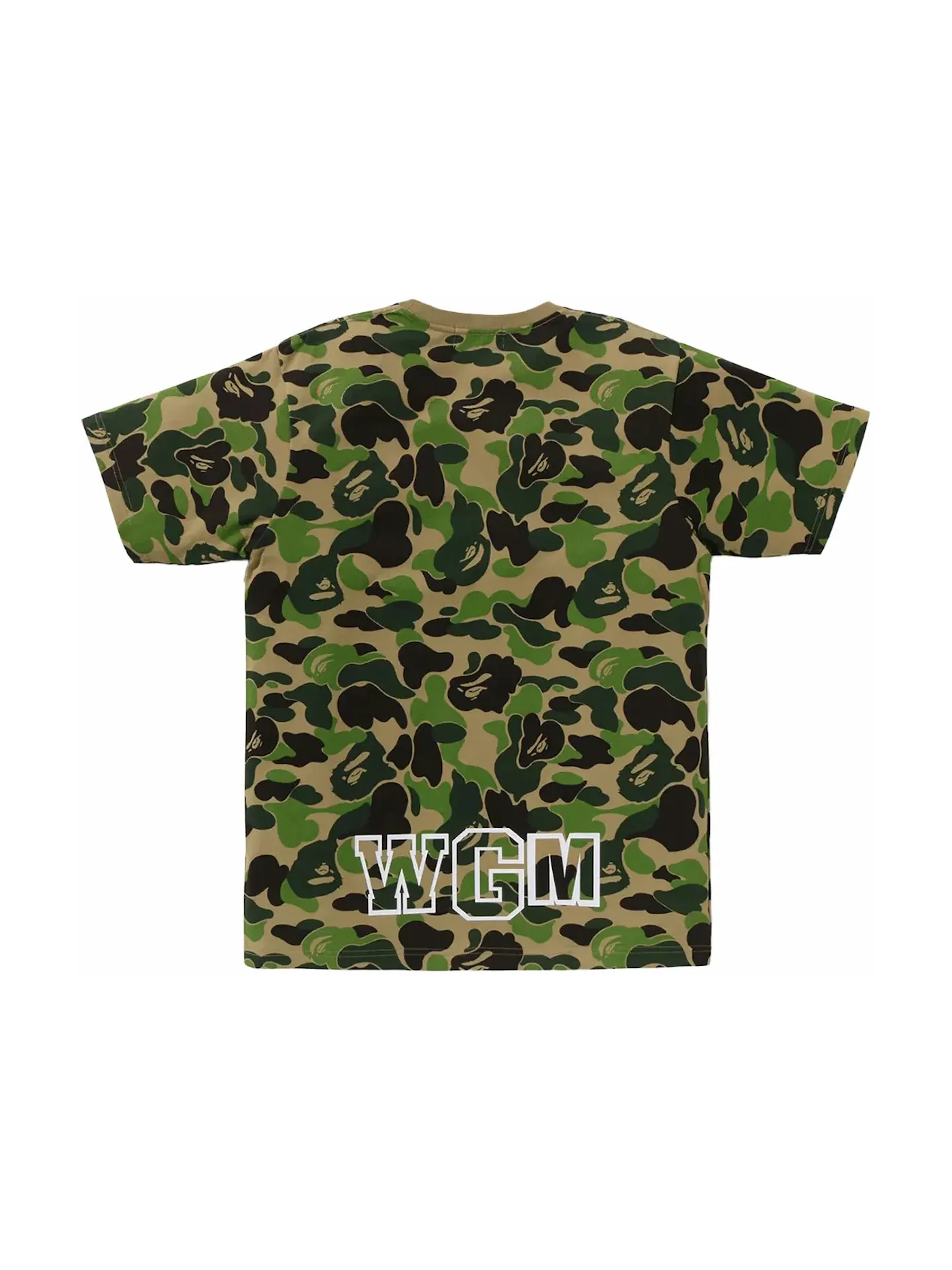 Мужская футболка с принтом BAPE ABC Camo Shark Tee — изображение 2 из 2, зеленый