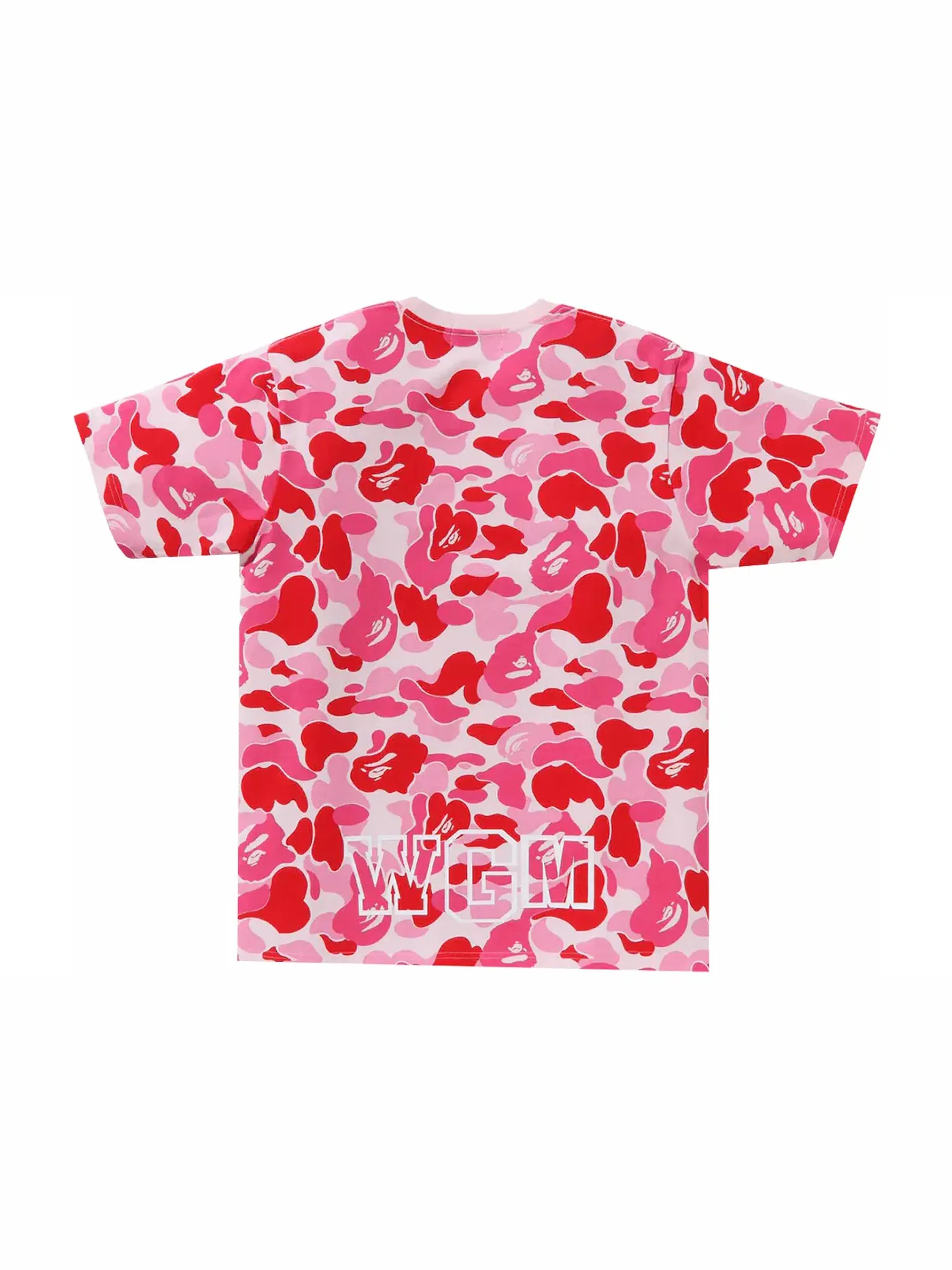 Мужская футболка с принтом BAPE ABC Camo Shark Tee — изображение 2 из 2, розовый