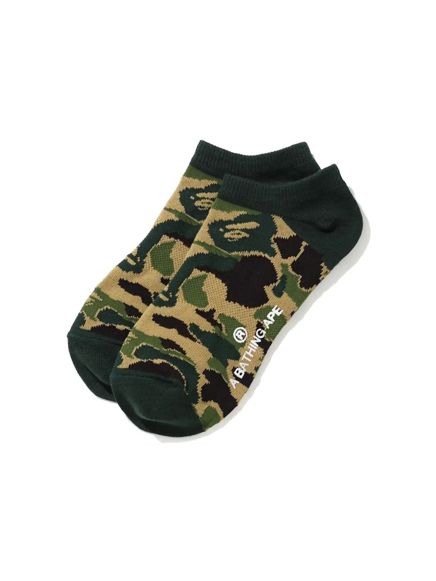 Мужские носки с камуфляжным принтом ABC Camo BAPE — изображение 1 из 1, зеленый