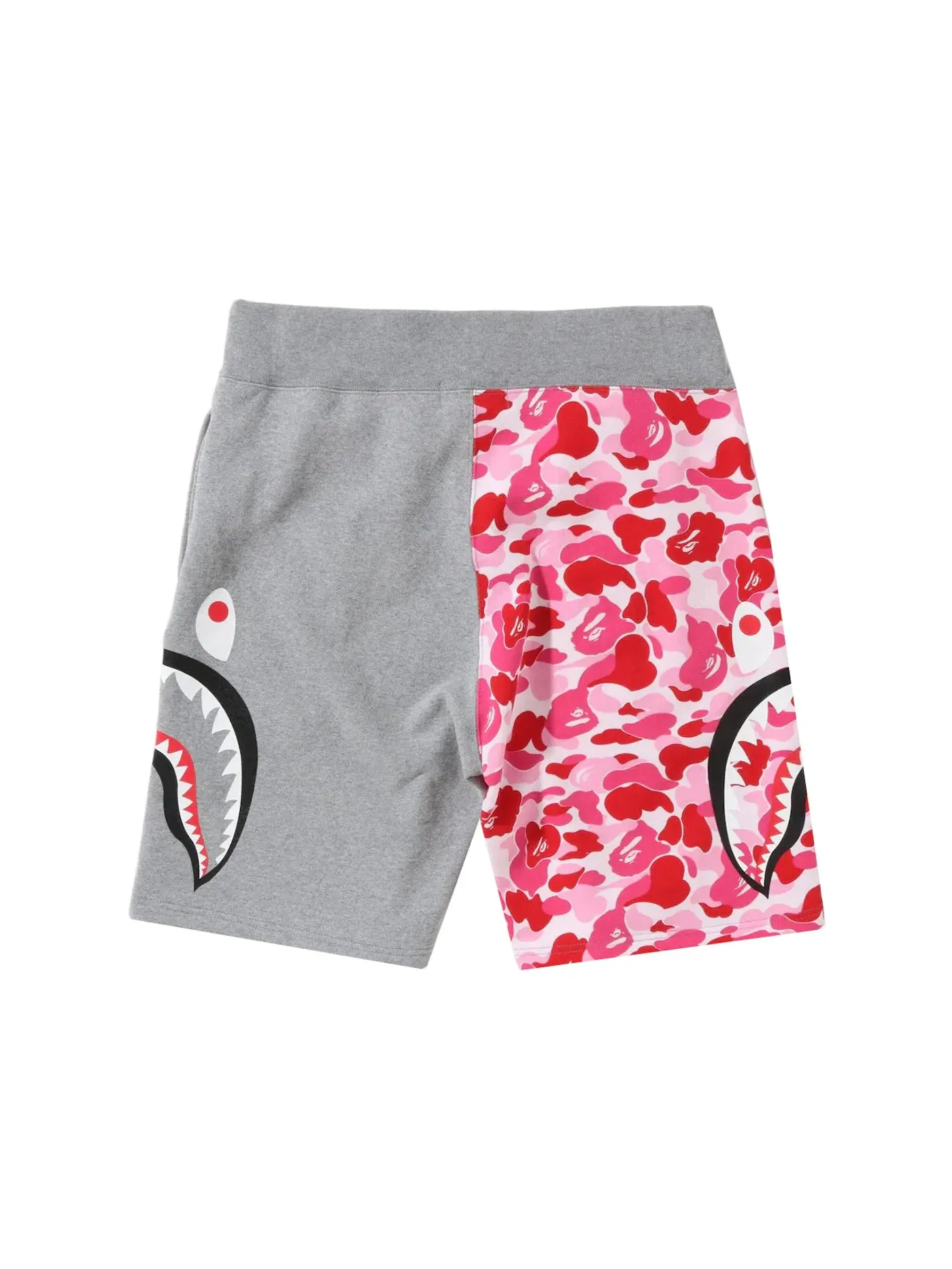 Мужские шорты с камуфляжным принтом BAPE ABC Camo Side Shark Sweat Shorts — изображение 2 из 2, розовый